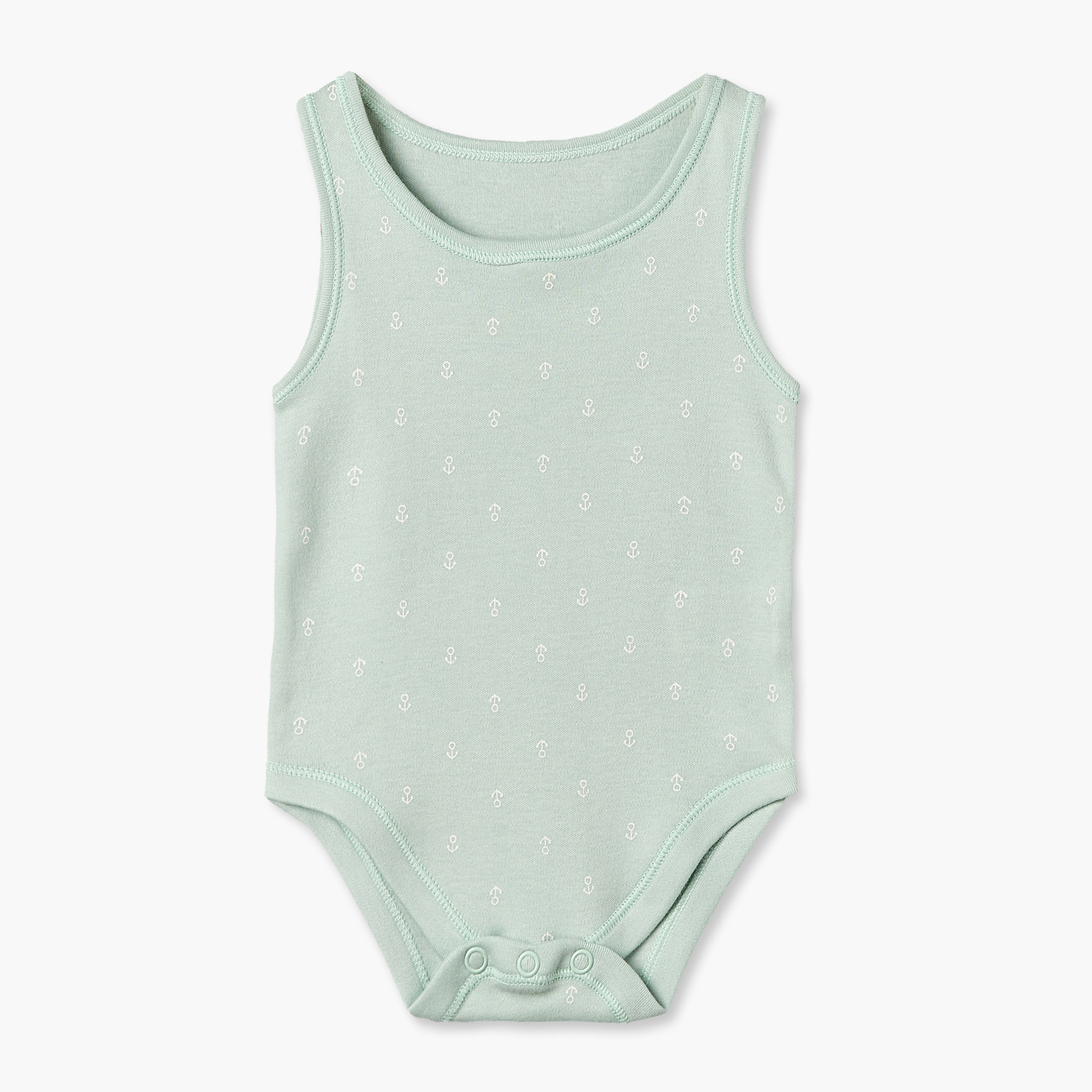 طقم بودي سوت دون أكمام بياقة مستديرة وأزرار إغلاق كباسة 5 قطع من جونيورز-baby-boys-clothing-bodysuits-image-6