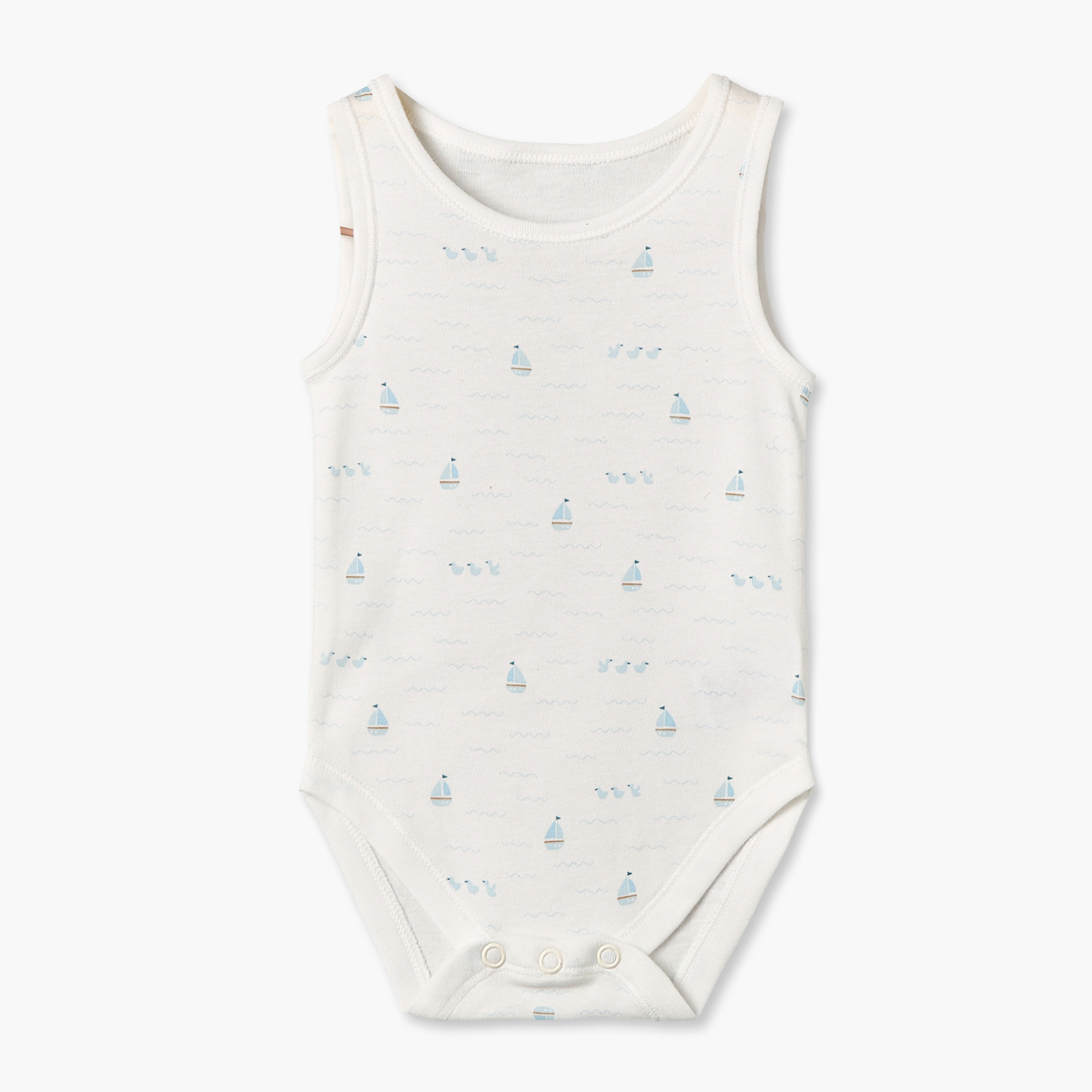 طقم بودي سوت دون أكمام بياقة مستديرة وأزرار إغلاق كباسة 5 قطع من جونيورز-baby-boys-clothing-bodysuits-image-7