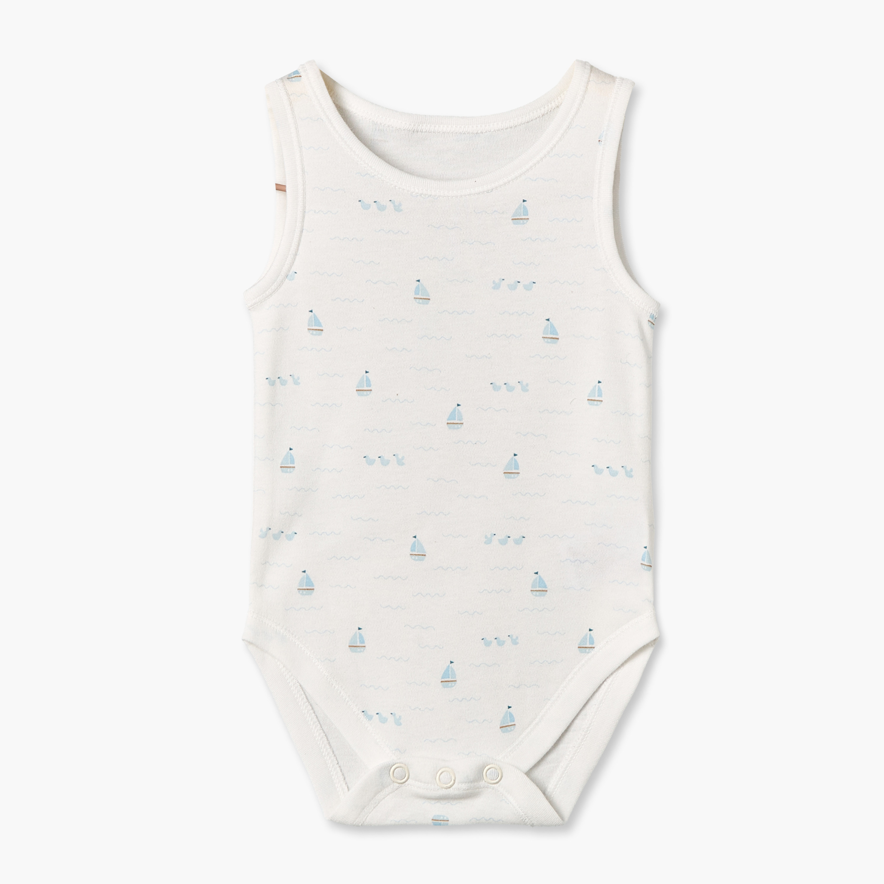 طقم بودي سوت دون أكمام بياقة مستديرة وأزرار إغلاق كباسة 5 قطع من جونيورز-baby-boys-clothing-bodysuits-image-8