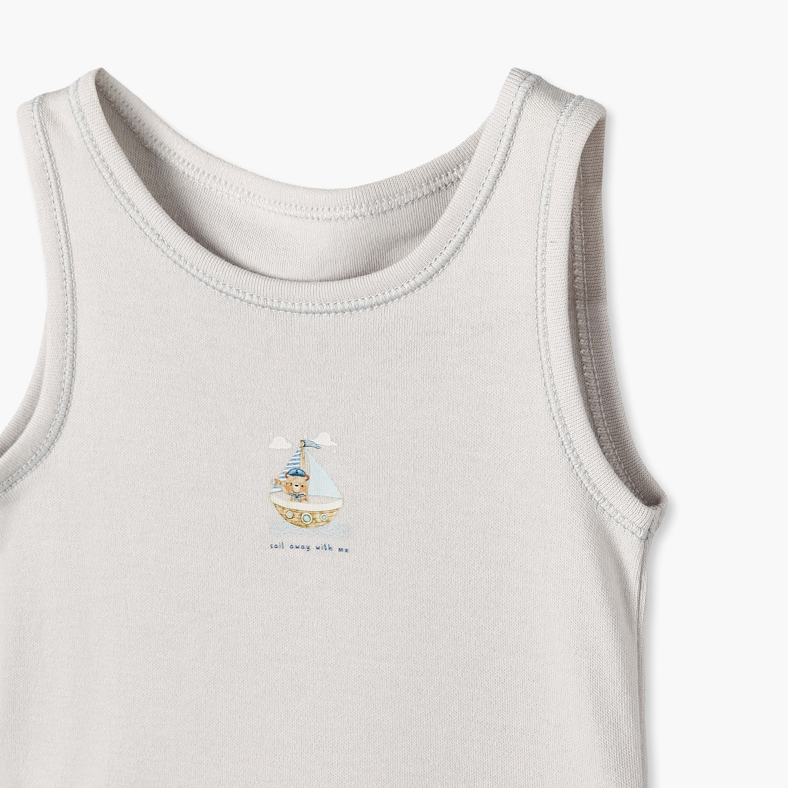 طقم بودي سوت دون أكمام بياقة مستديرة وأزرار إغلاق كباسة 5 قطع من جونيورز-baby-boys-clothing-bodysuits-image-9