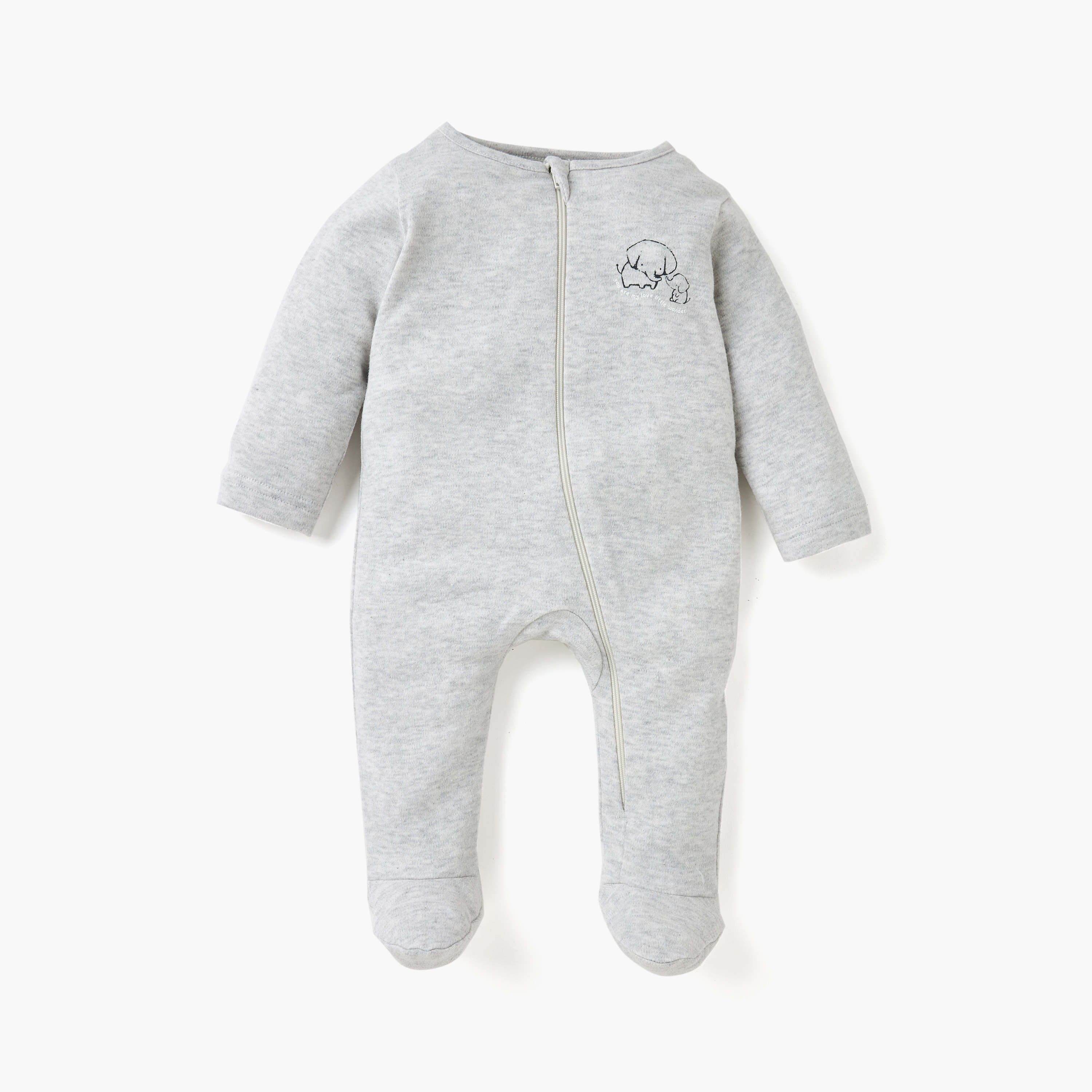 بدلة نوم بأكمام طويلة وسحاب إغلاق وطبعات من جونيورز - طقم من 3-baby-boys-clothing-nightwear-sleepsuits-image-2