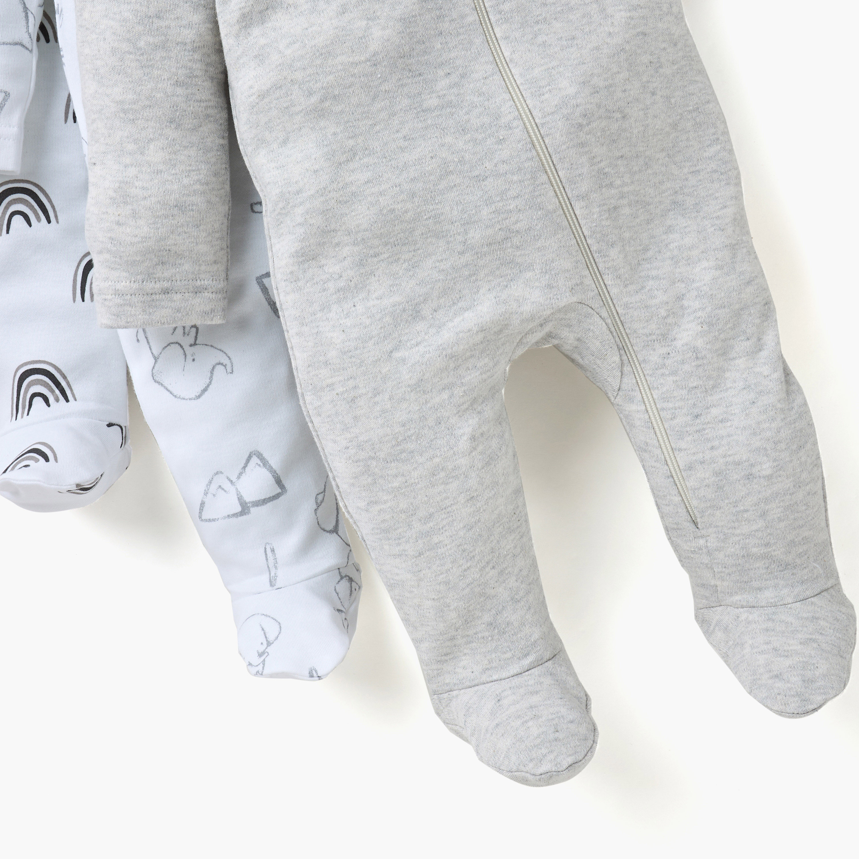 بدلة نوم بأكمام طويلة وسحاب إغلاق وطبعات من جونيورز - طقم من 3-baby-boys-clothing-nightwear-sleepsuits-image-5
