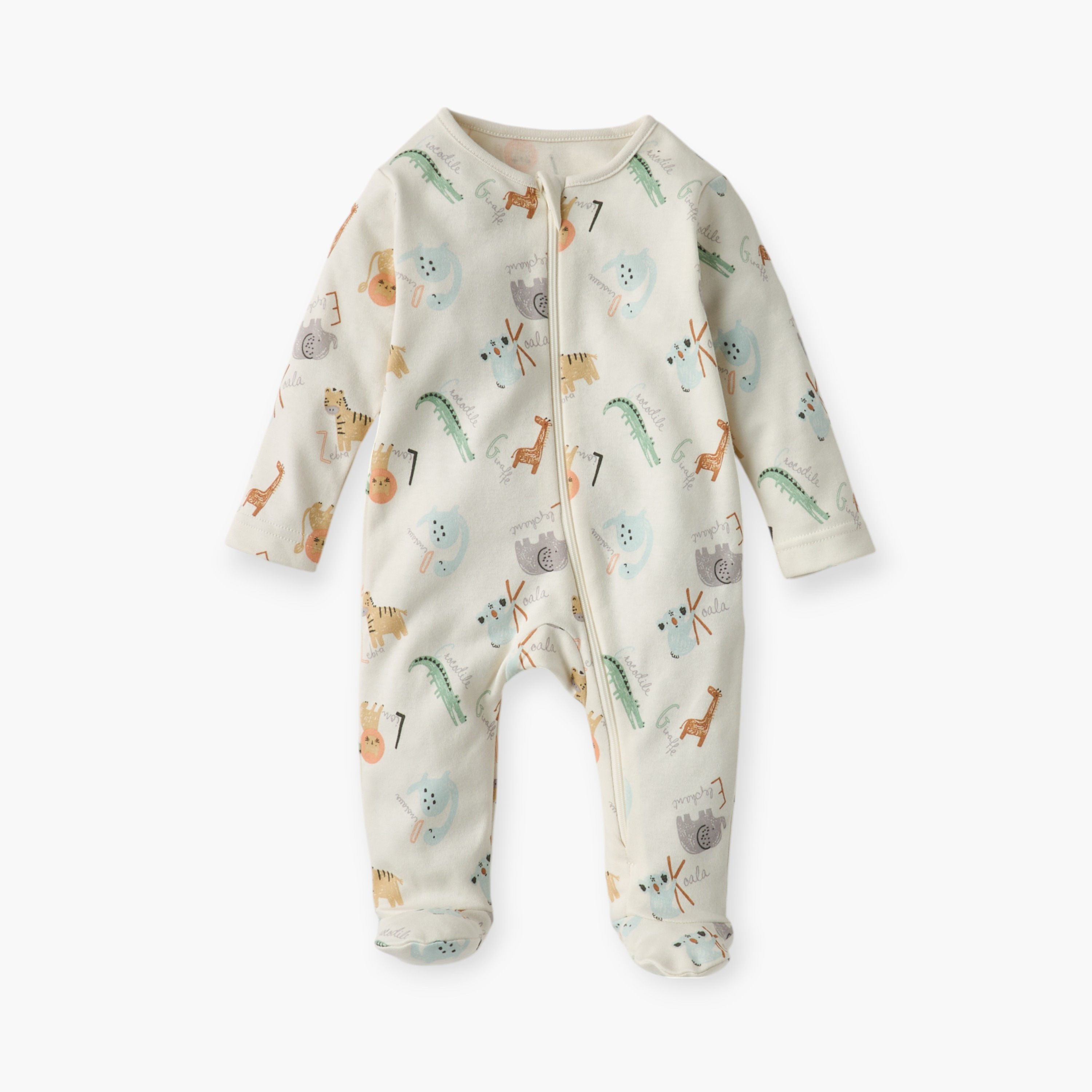 Juniors Printed Sleepsuit with Zip Closure and Long Sleeves-baby-boys-clothing-nightwear-sleepsuits-image-6