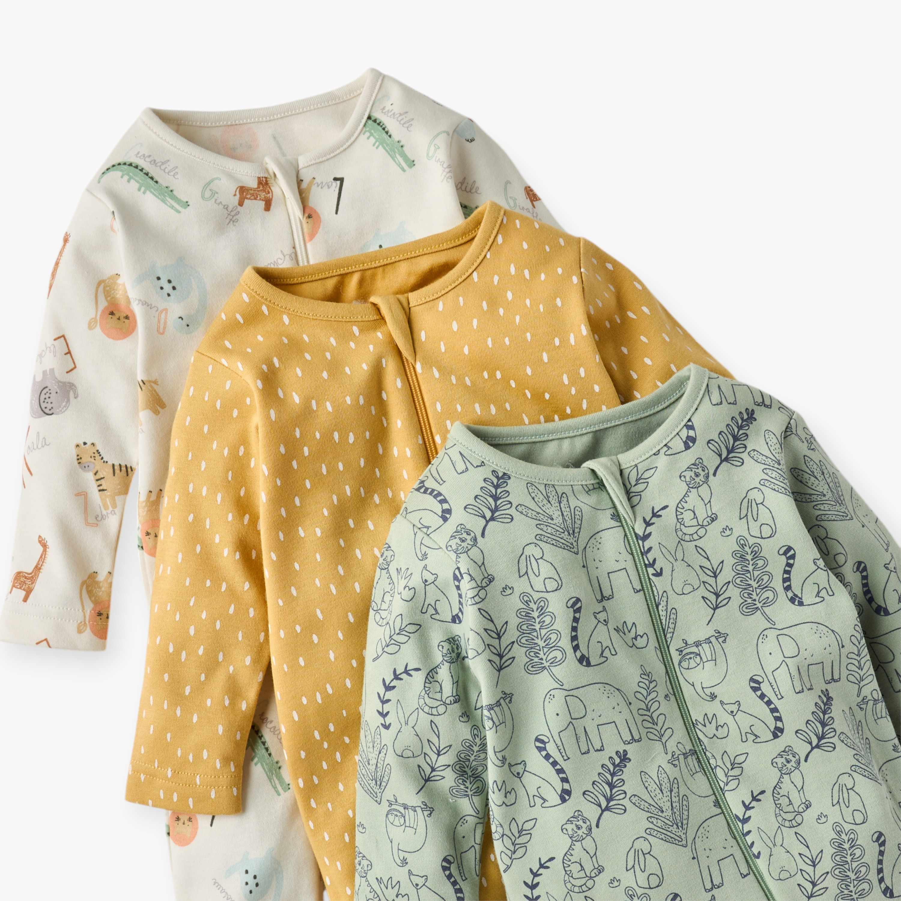 Juniors Printed Sleepsuit with Zip Closure and Long Sleeves-baby-boys-clothing-nightwear-sleepsuits-image-7