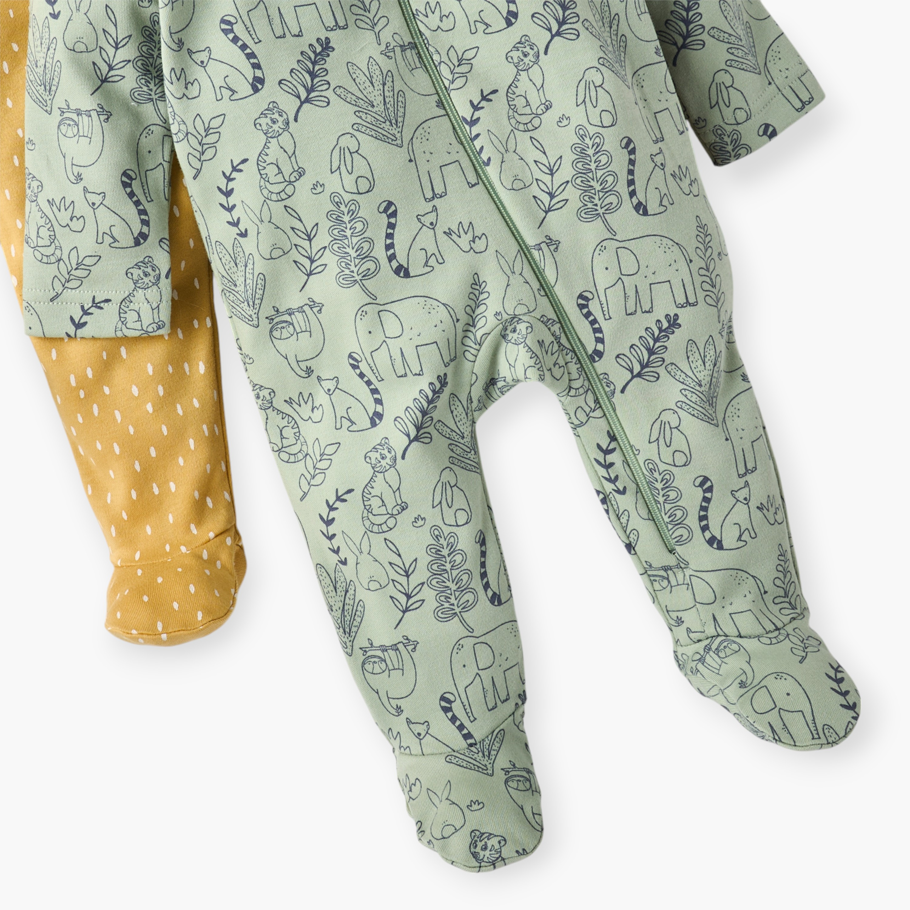 Juniors Printed Sleepsuit with Zip Closure and Long Sleeves-baby-boys-clothing-nightwear-sleepsuits-image-8