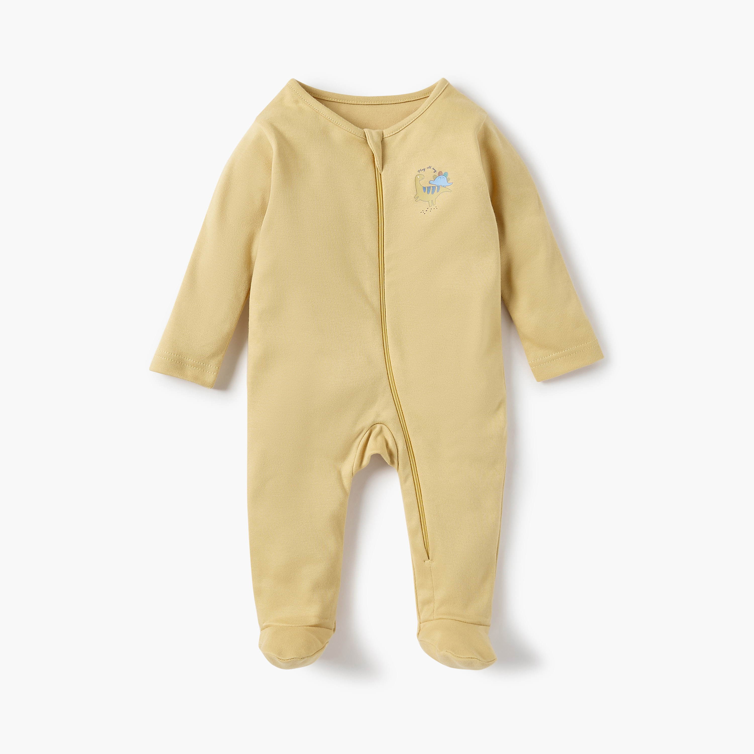 بدلة نوم بياقة مستديرة وسحاب إغلاق من جونيورز - طقم من 3 قطع-baby-boys-clothing-nightwear-sleepsuits-image-3