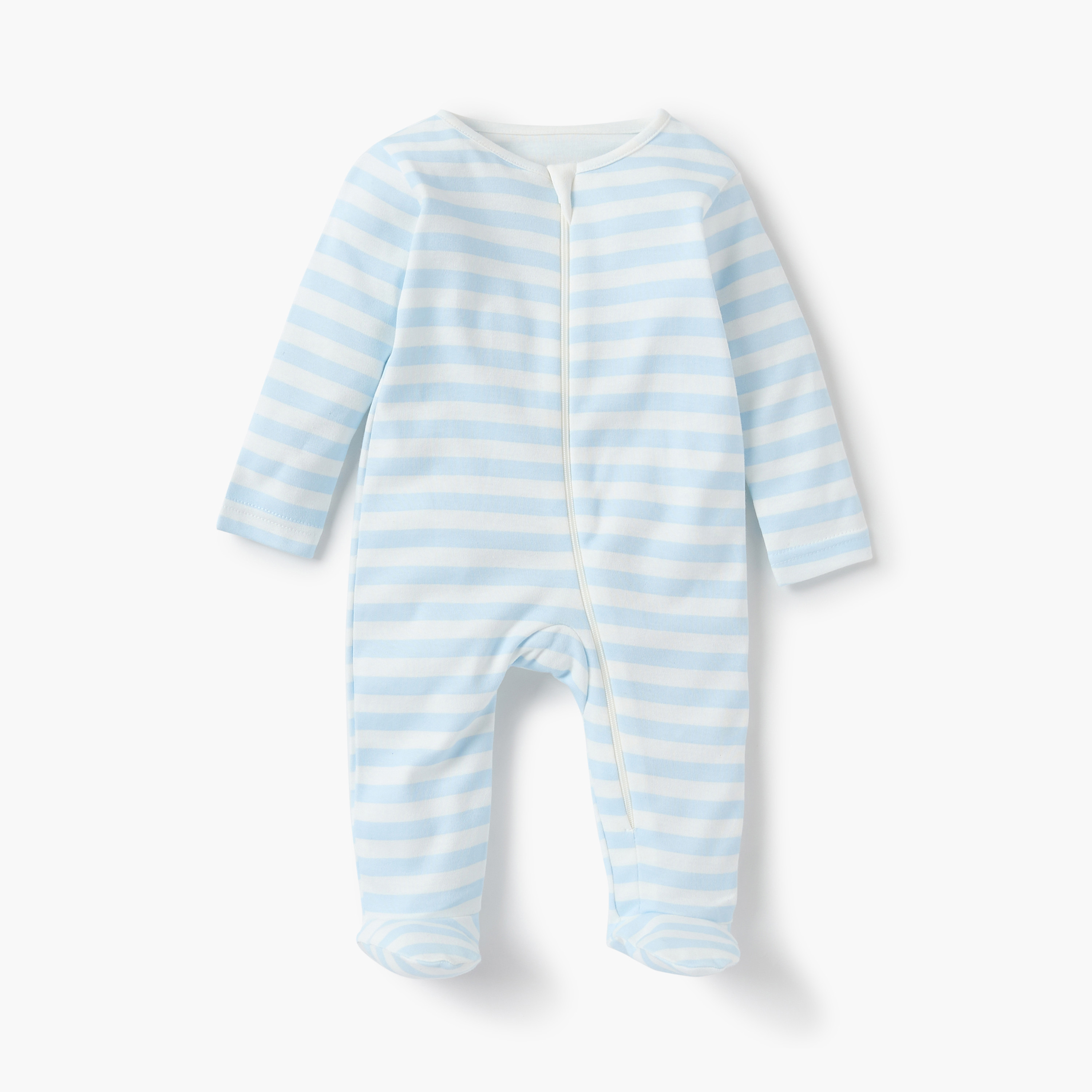 بدلة نوم بياقة مستديرة وسحاب إغلاق من جونيورز - طقم من 3 قطع-baby-boys-clothing-nightwear-sleepsuits-image-4