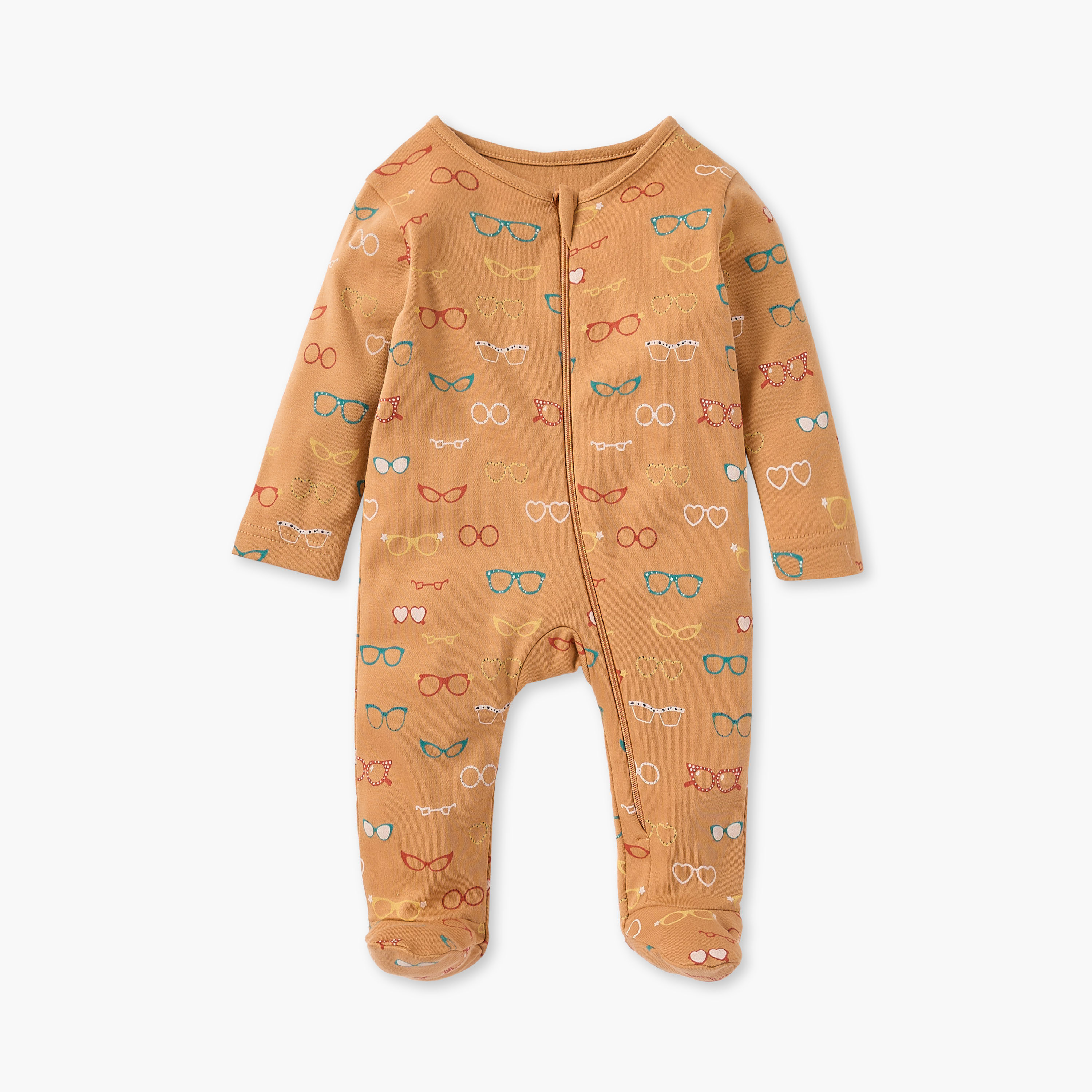 Juniors All-Over Print Sleepsuits with Zip Closure - Set of 3-baby-girls-clothing-nightwear-sleepsuits-image-4