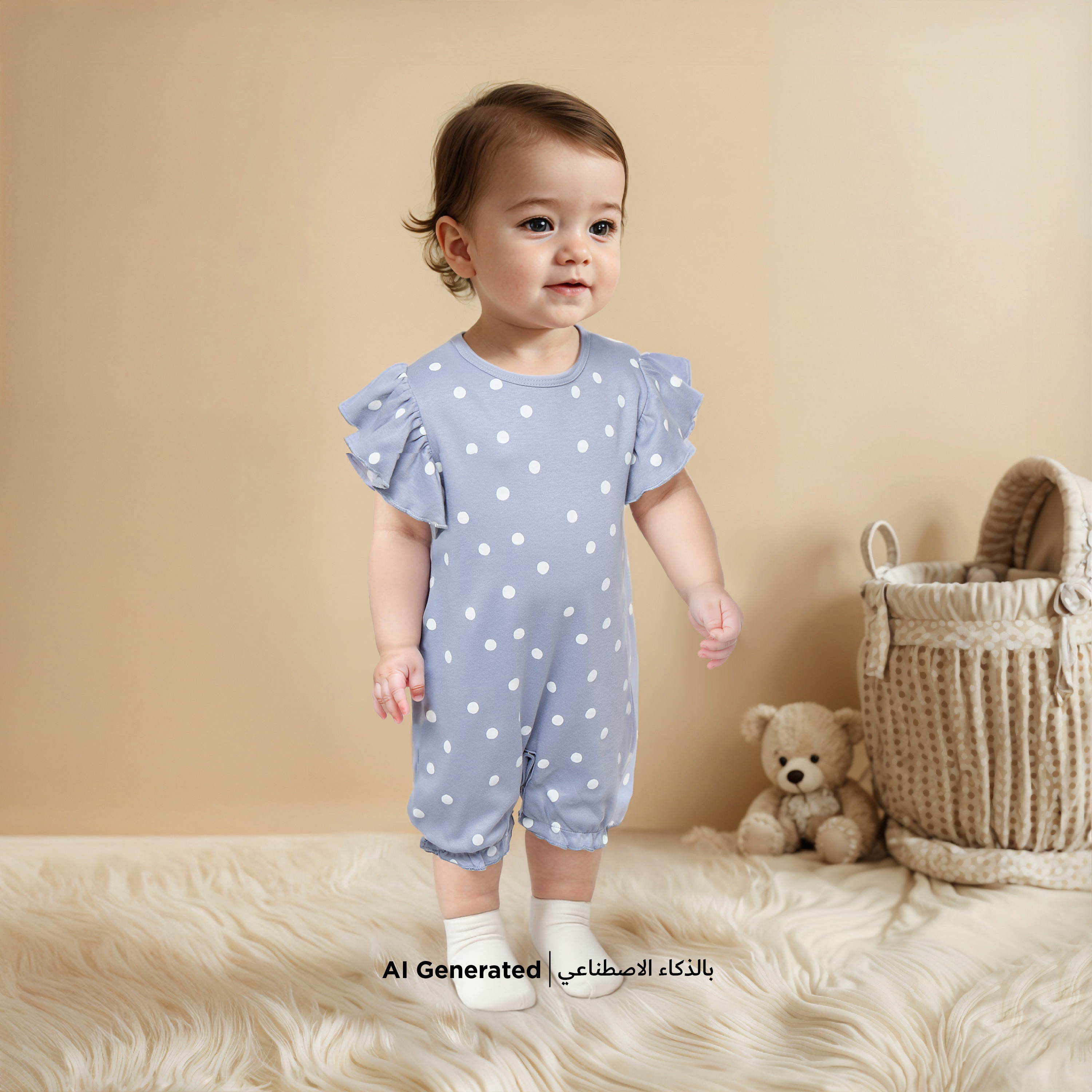 Juniors Polka Dot Print Romper with Button Closure - Set of 3-baby-girls-clothing-rompers-image-7