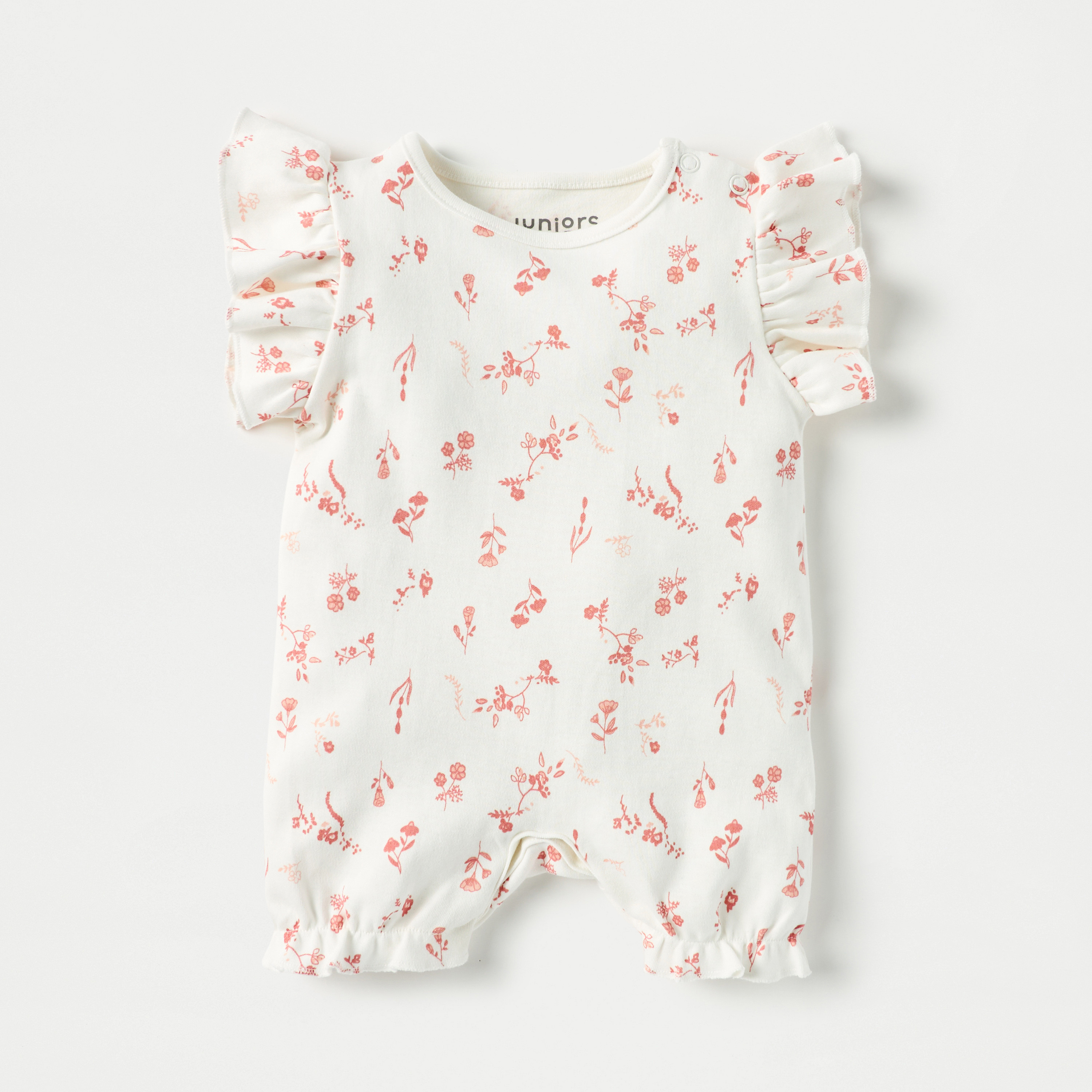 Juniors Printed Rompers with Button Closure - Set of 3-baby-girls-clothing-rompers-image-5