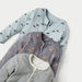 Juniors Printed Closed Feet Sleepsuit with Long Sleeves - Set of 3-Sleepsuits-thumbnailMobile-4