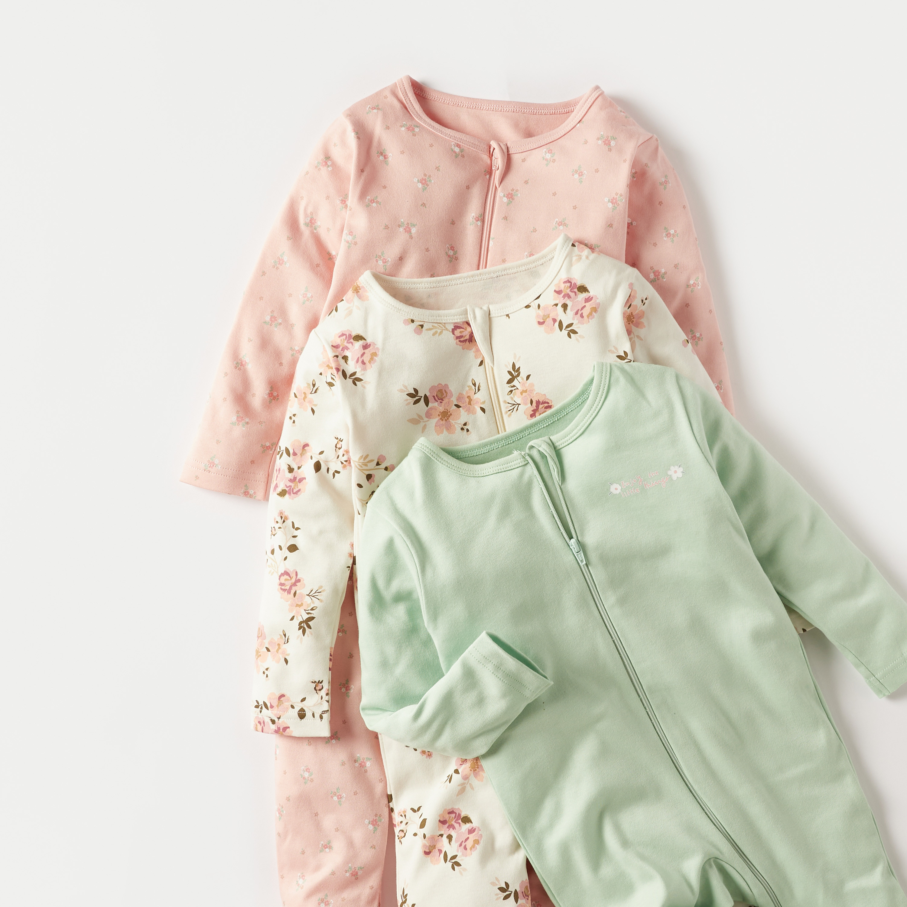 Juniors Printed Closed Feet Sleepsuit - Set of 3-baby-girls-clothing-nightwear-sleepsuits-image-5