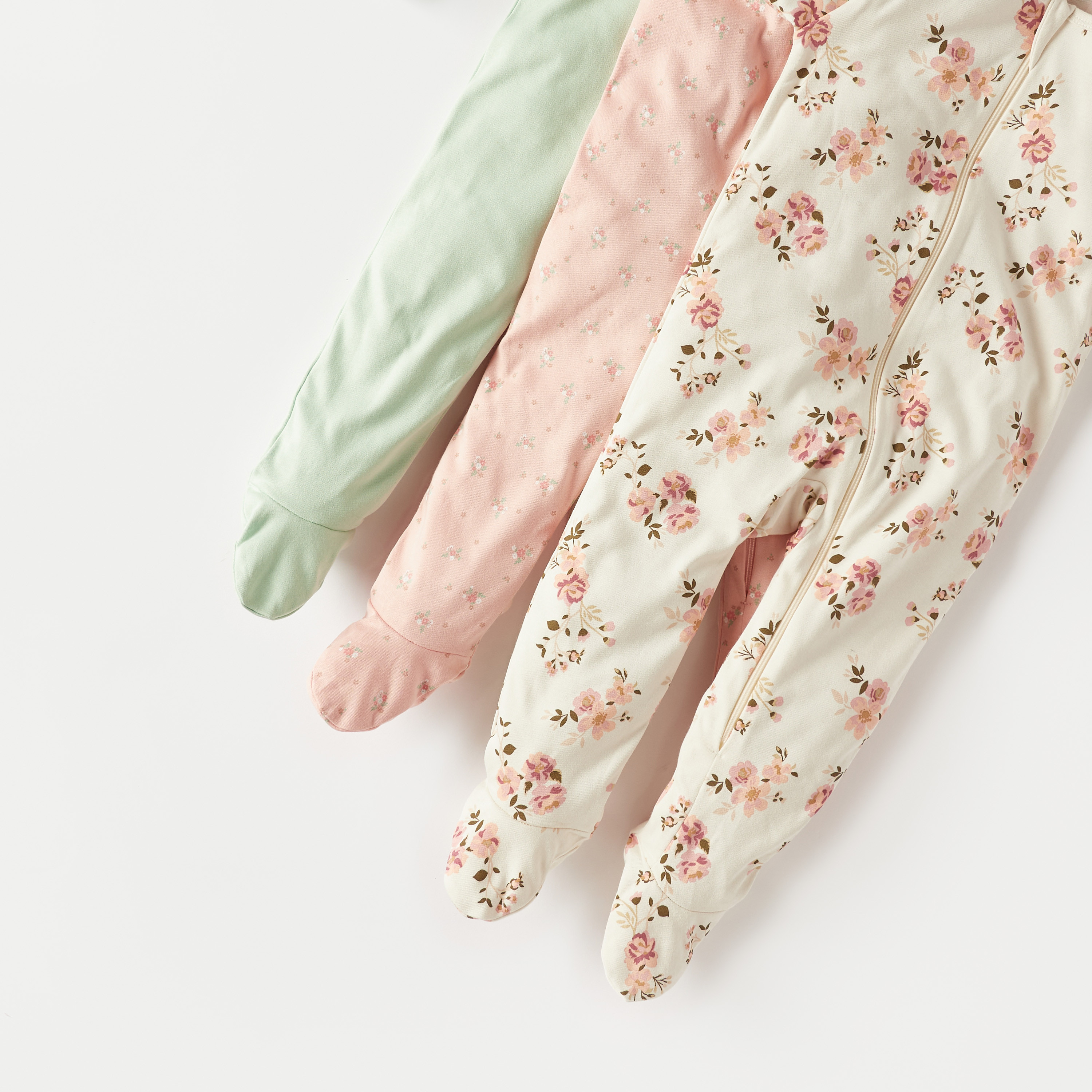 Juniors Printed Closed Feet Sleepsuit - Set of 3-baby-girls-clothing-nightwear-sleepsuits-image-6