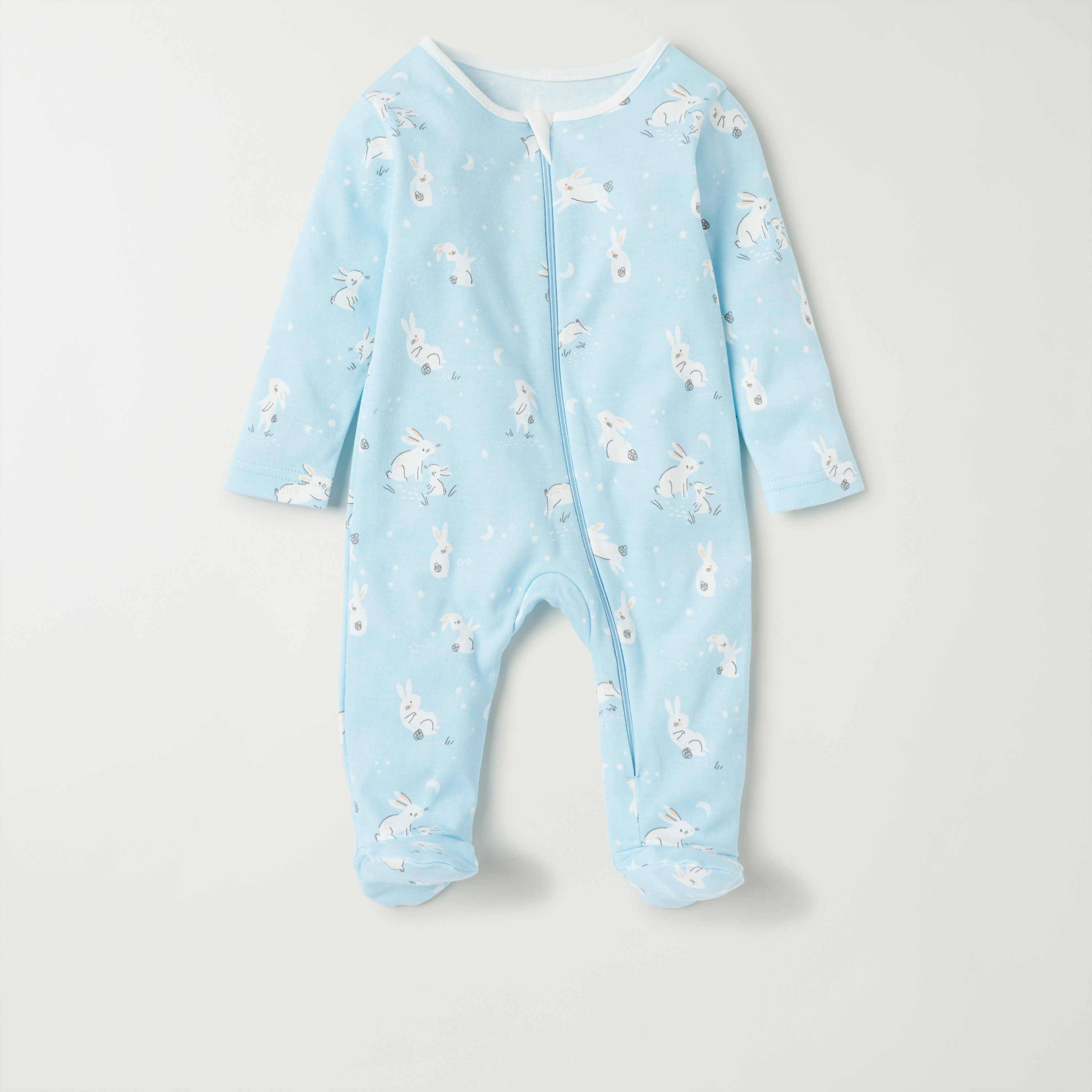 Juniors Printed Sleepsuit with Long Sleeves and Snap Button Closure - Set of 3-baby-boys-clothing-multipacks-image-2