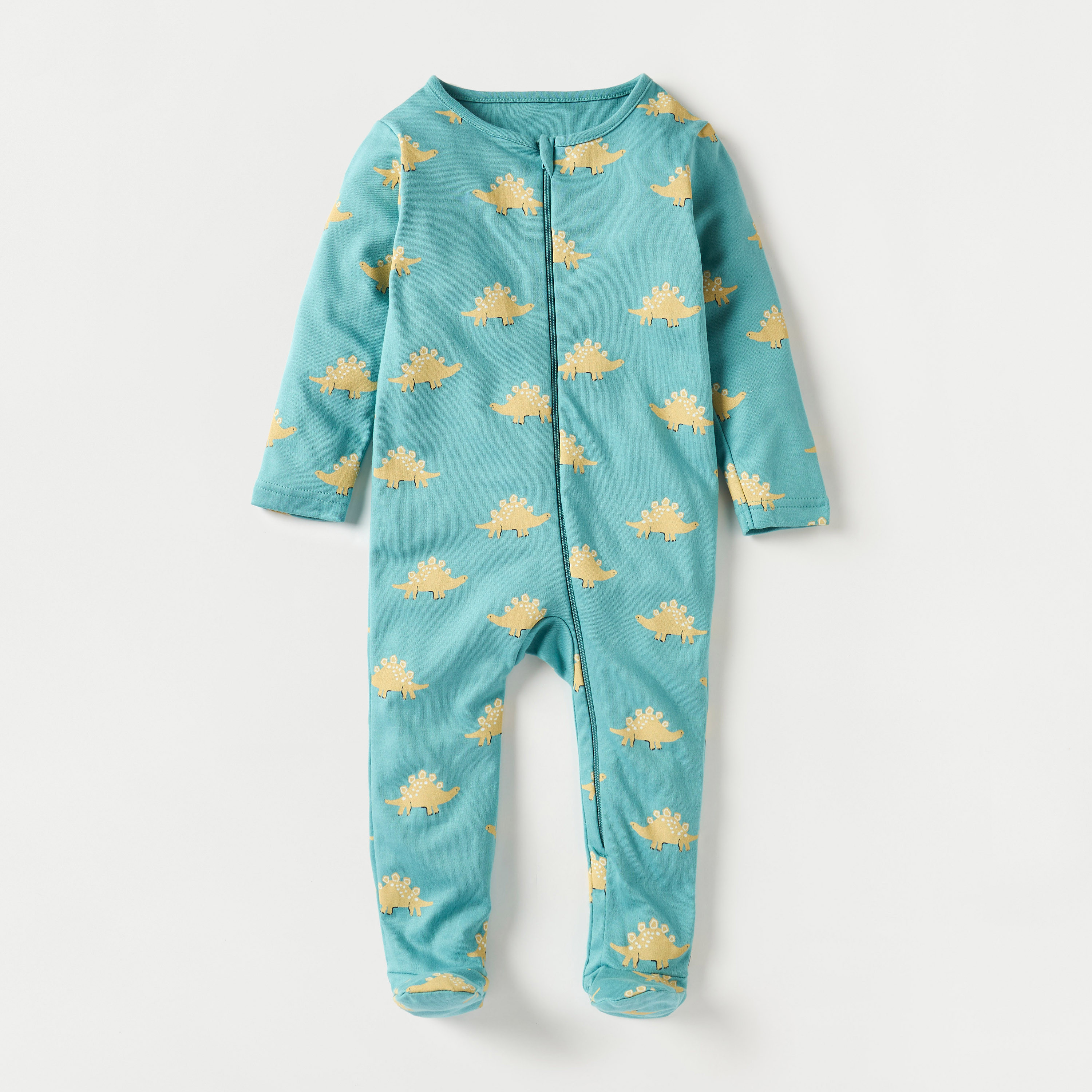 Juniors Dinosaur Print Sleepsuit with Zip Closure - Set of 3-baby-boys-clothing-nightwear-sleepsuits-image-3