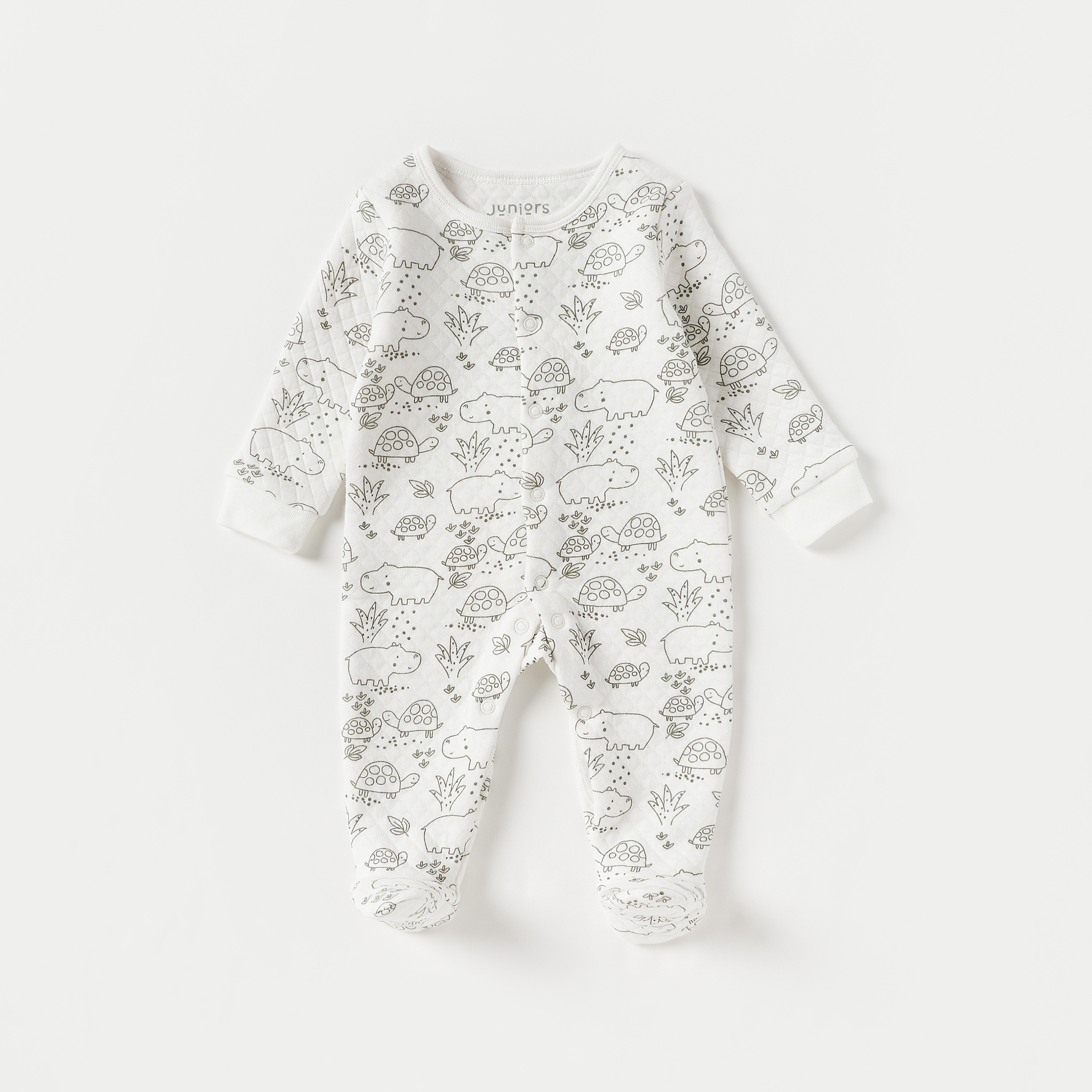 بدلة نوم مبطنة بأكمام طويلة من جونيورز - طقم من قطعتين-baby-boys-clothing-nightwear-sleepsuits-image-2
