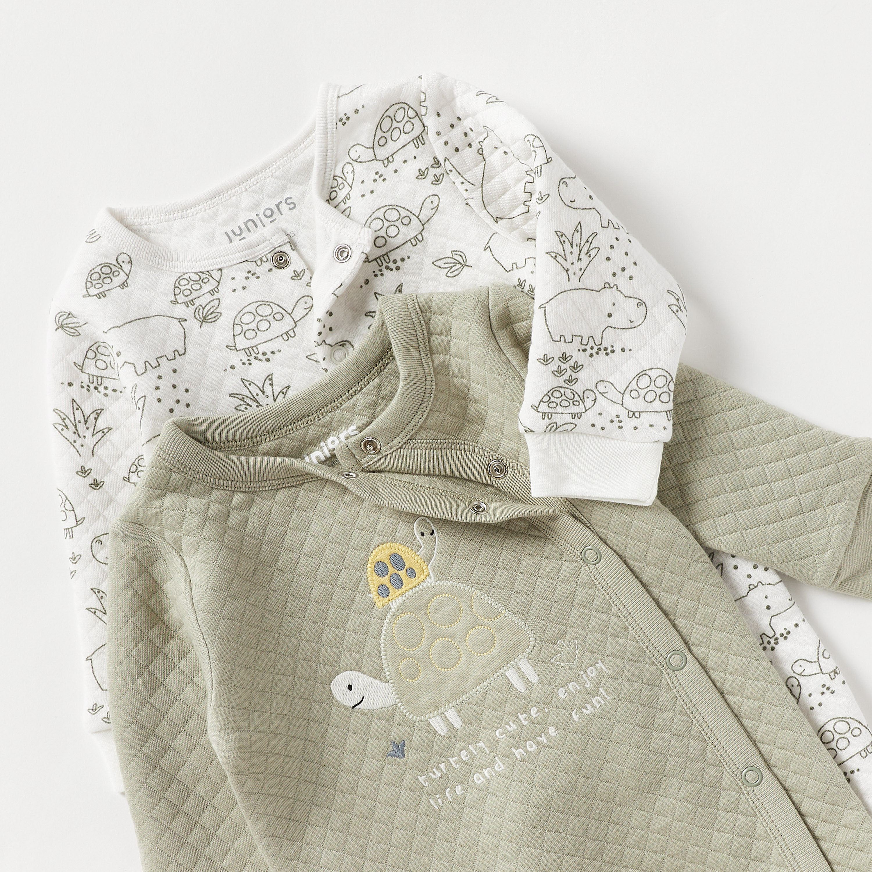 بدلة نوم مبطنة بأكمام طويلة من جونيورز - طقم من قطعتين-baby-boys-clothing-nightwear-sleepsuits-image-4