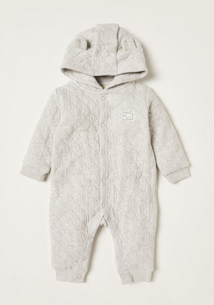 Juniors Quilted Sleepsuit with Hood and Long Sleeves