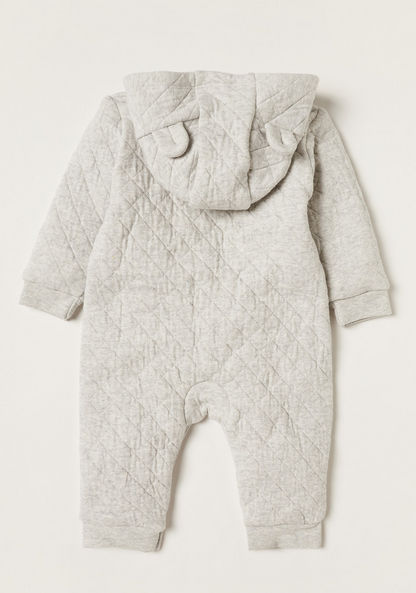 Juniors Quilted Sleepsuit with Hood and Long Sleeves