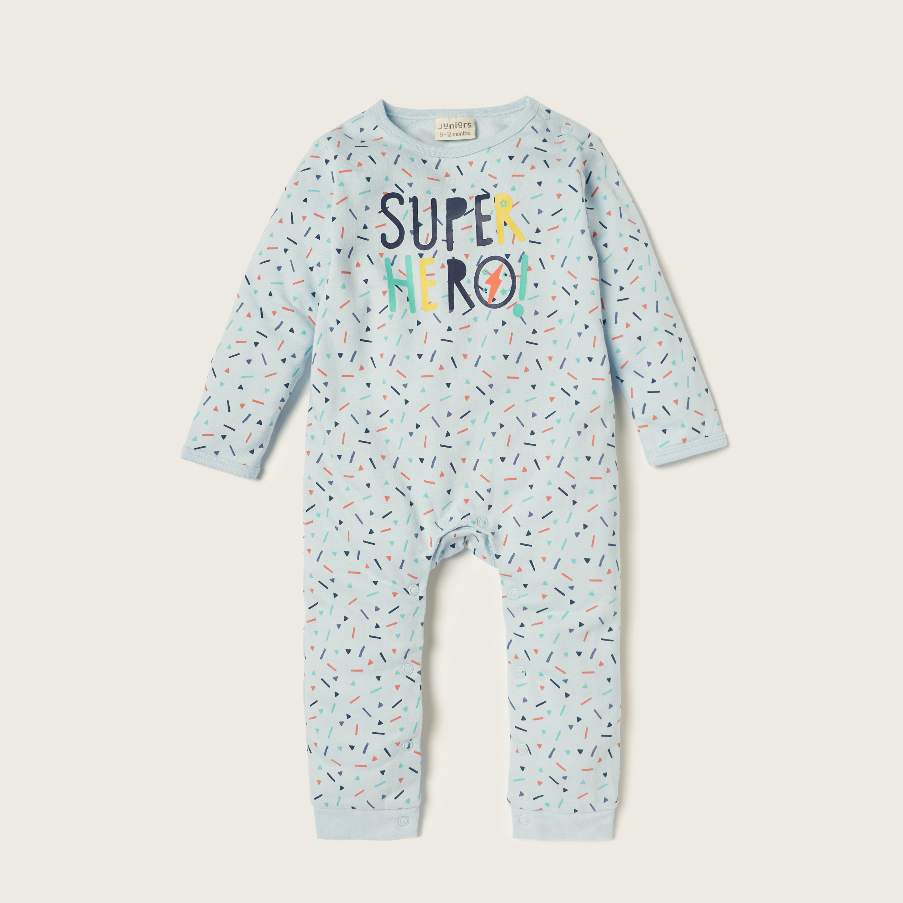 Juniors Printed Sleepsuit with Long Sleeves-baby-boys-clothing-nightwear-sleepsuits-image-1