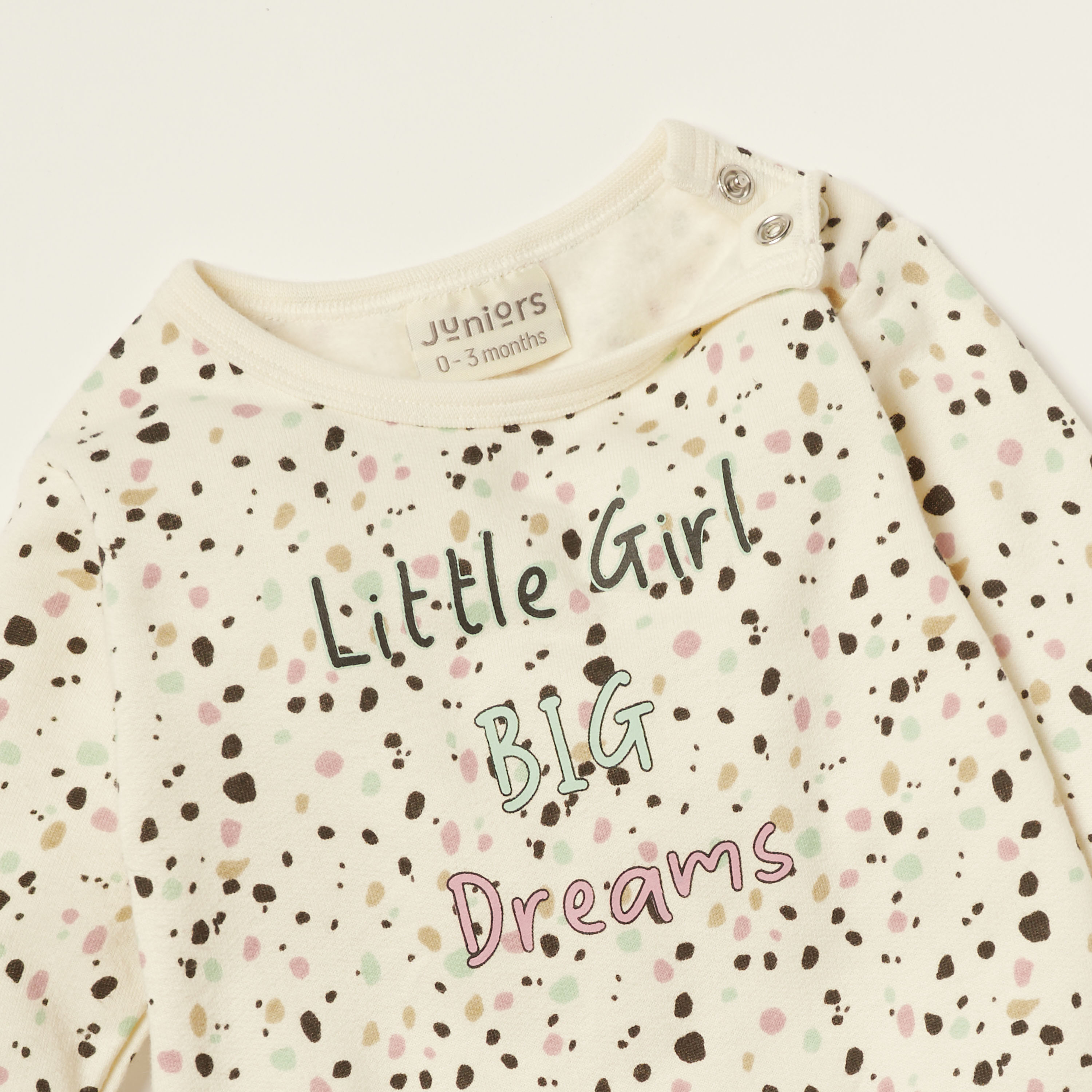 Juniors Printed Sleepsuit with Round Neck and Long Sleeves-baby-boys-clothing-nightwear-sleepsuits-image-2
