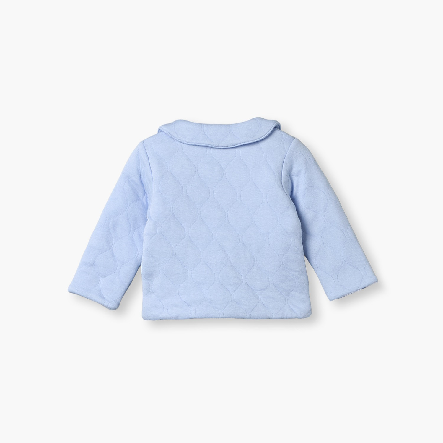 Juniors Collared Quilted Cardigan with Pocket-baby-boys-clothing-winterwear-jacketsandblazers-image-2