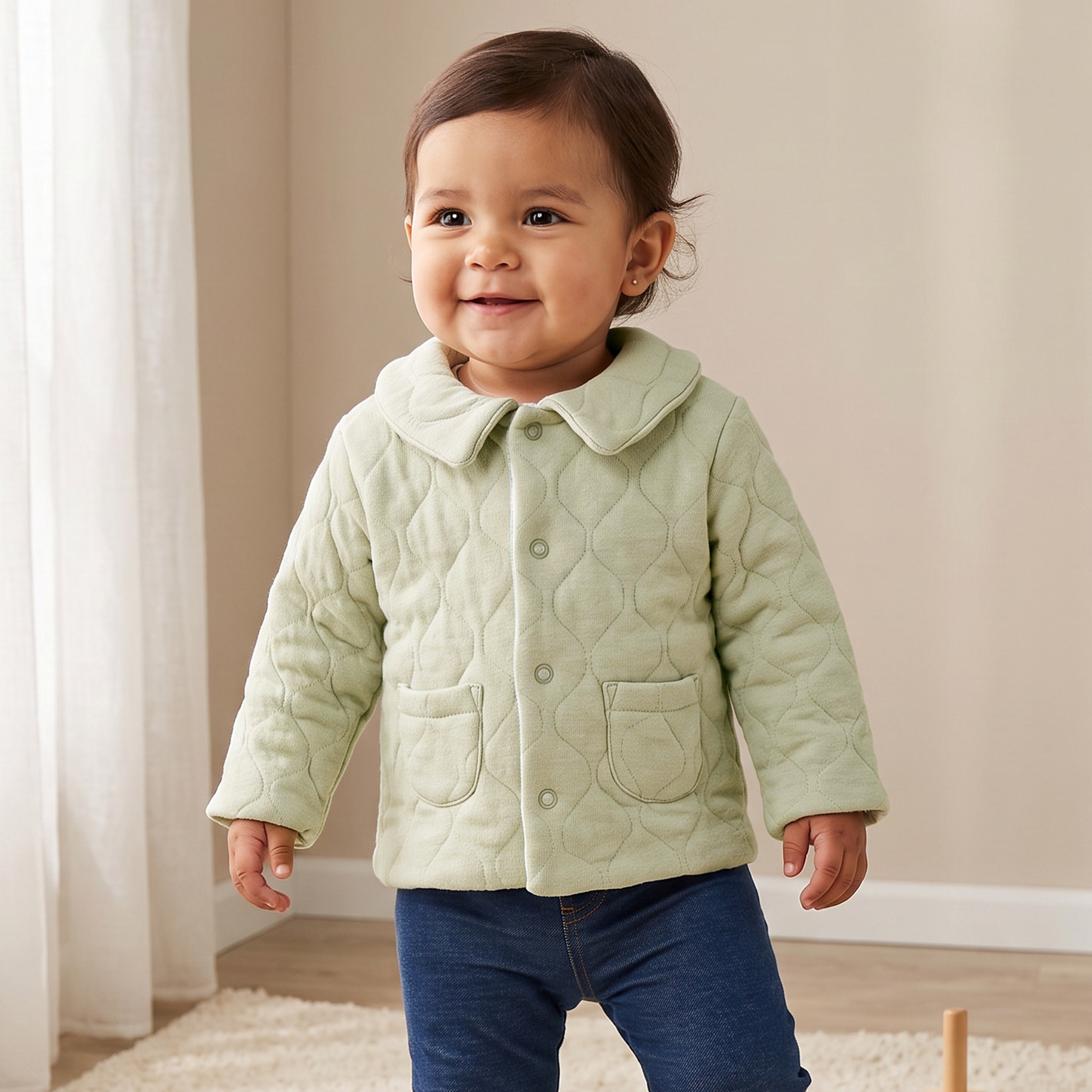 Juniors Collared Jacket with Pockets-baby-boys-clothing-winterwear-jacketsandblazers-image-1
