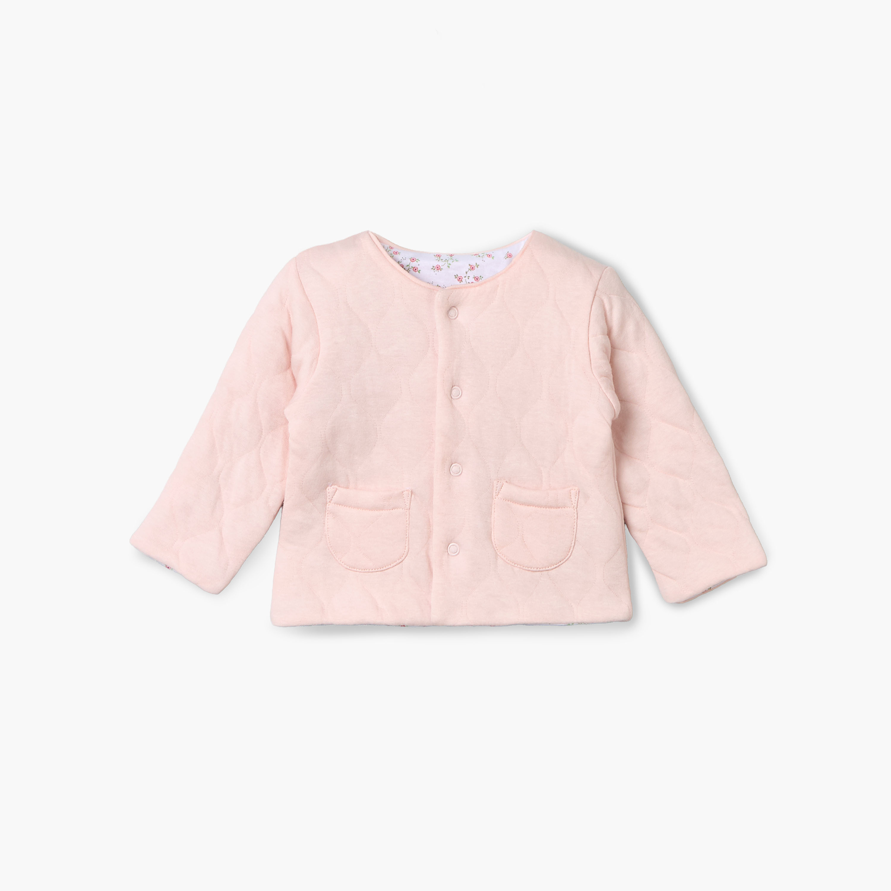 Juniors Crew Neck Cardigan with Snap Button Closure-girls-clothing-jumpersandcardigans-image-2