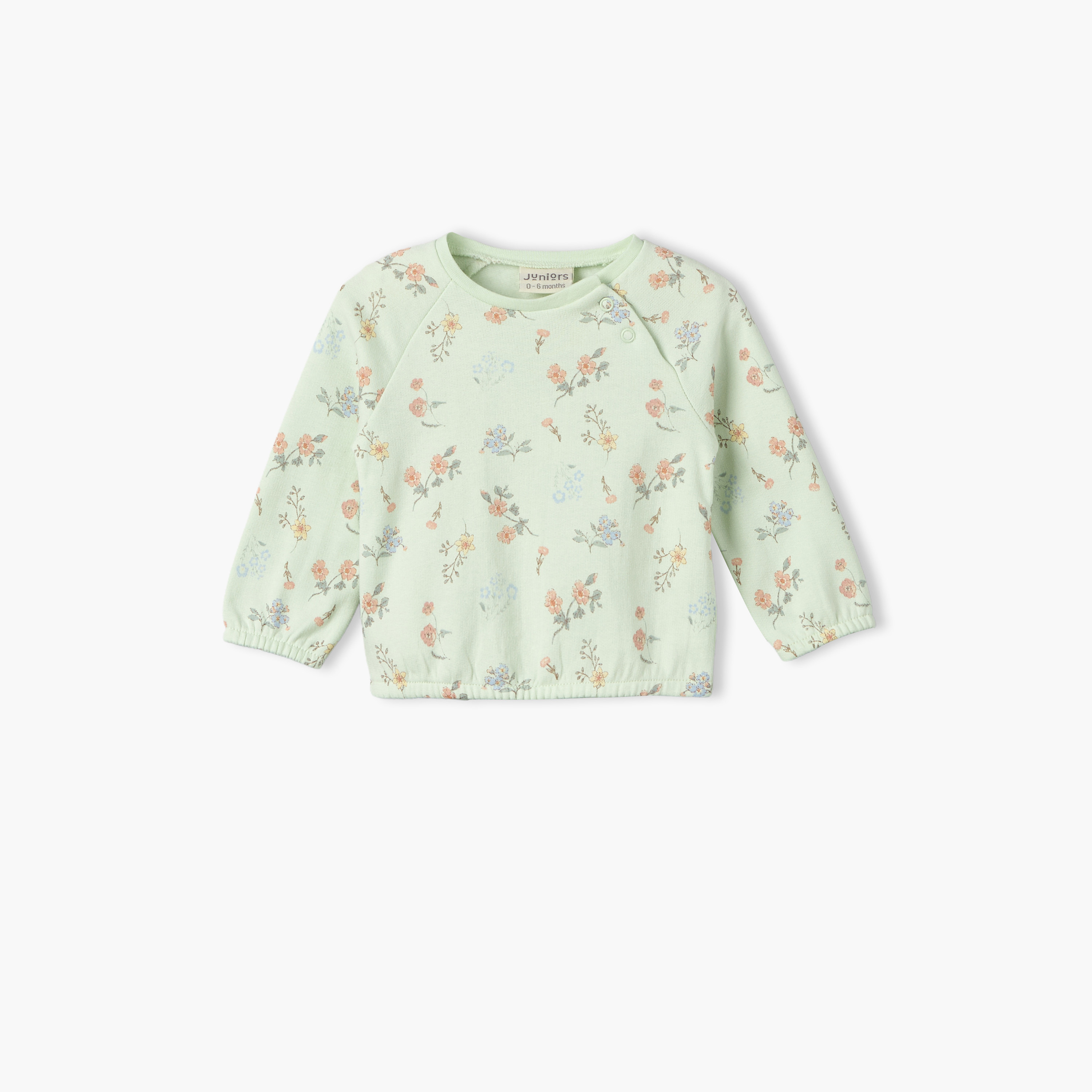 Juniors Cotton Round Neck Long Sleeves Pyjama Set with Floral Print-baby-girls-clothing-winterwear-pyjamasets-image-3