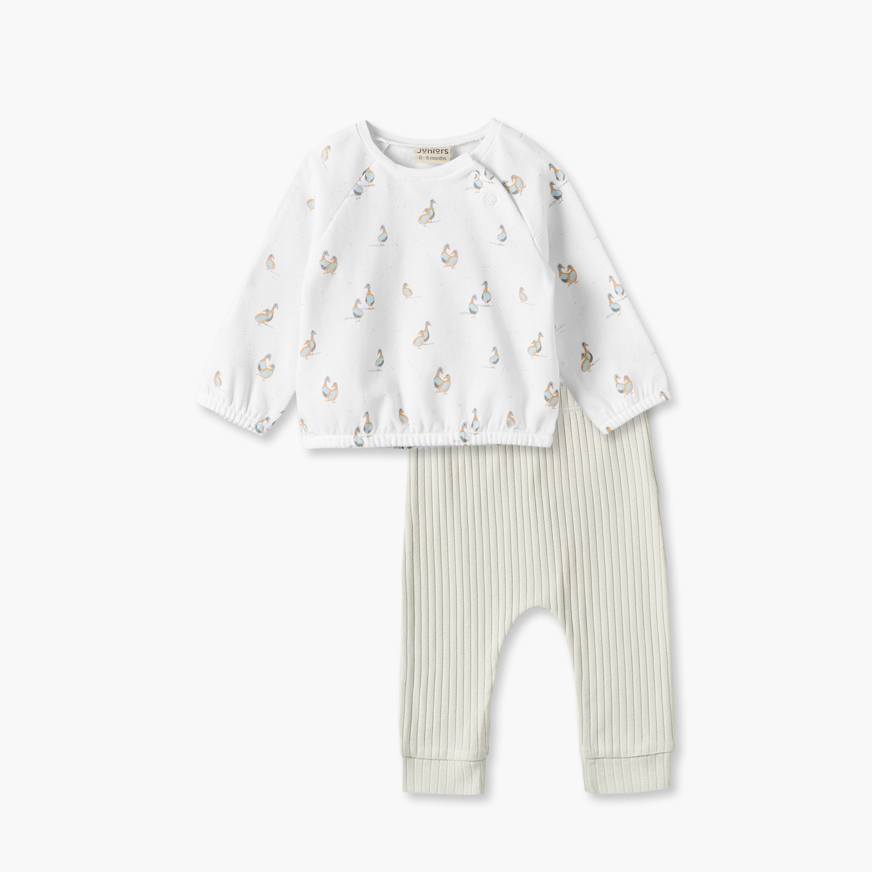 Juniors Cotton Crew Neck Long Sleeves Pyjama Set with Duck Print-baby-boys-clothing-nightwear-pyjamasets-image-2