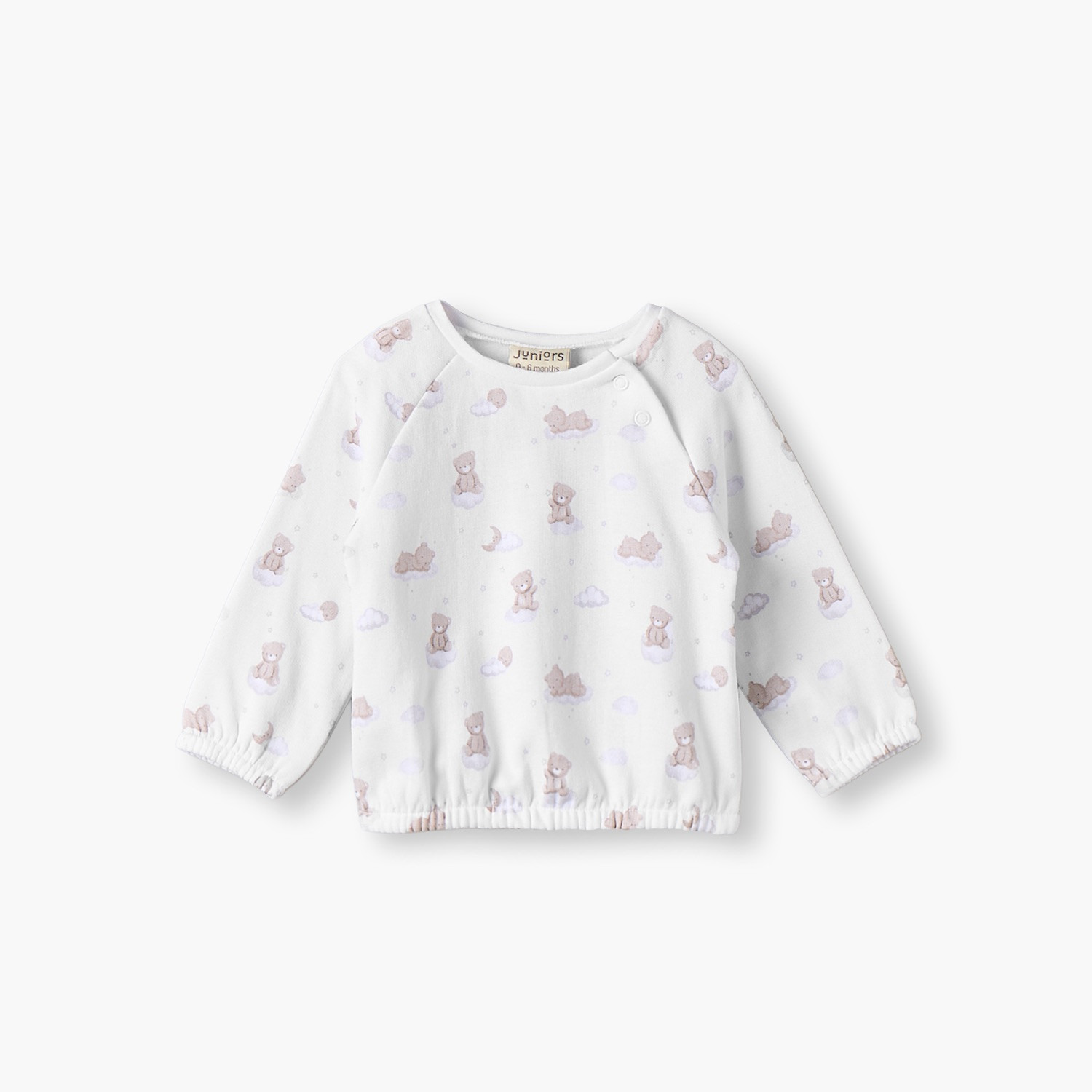 Juniors Cotton Crew Neck Long Sleeves Pyjama Set with Teddy Bear Print-baby-boys-clothing-nightwear-pyjamasets-image-2