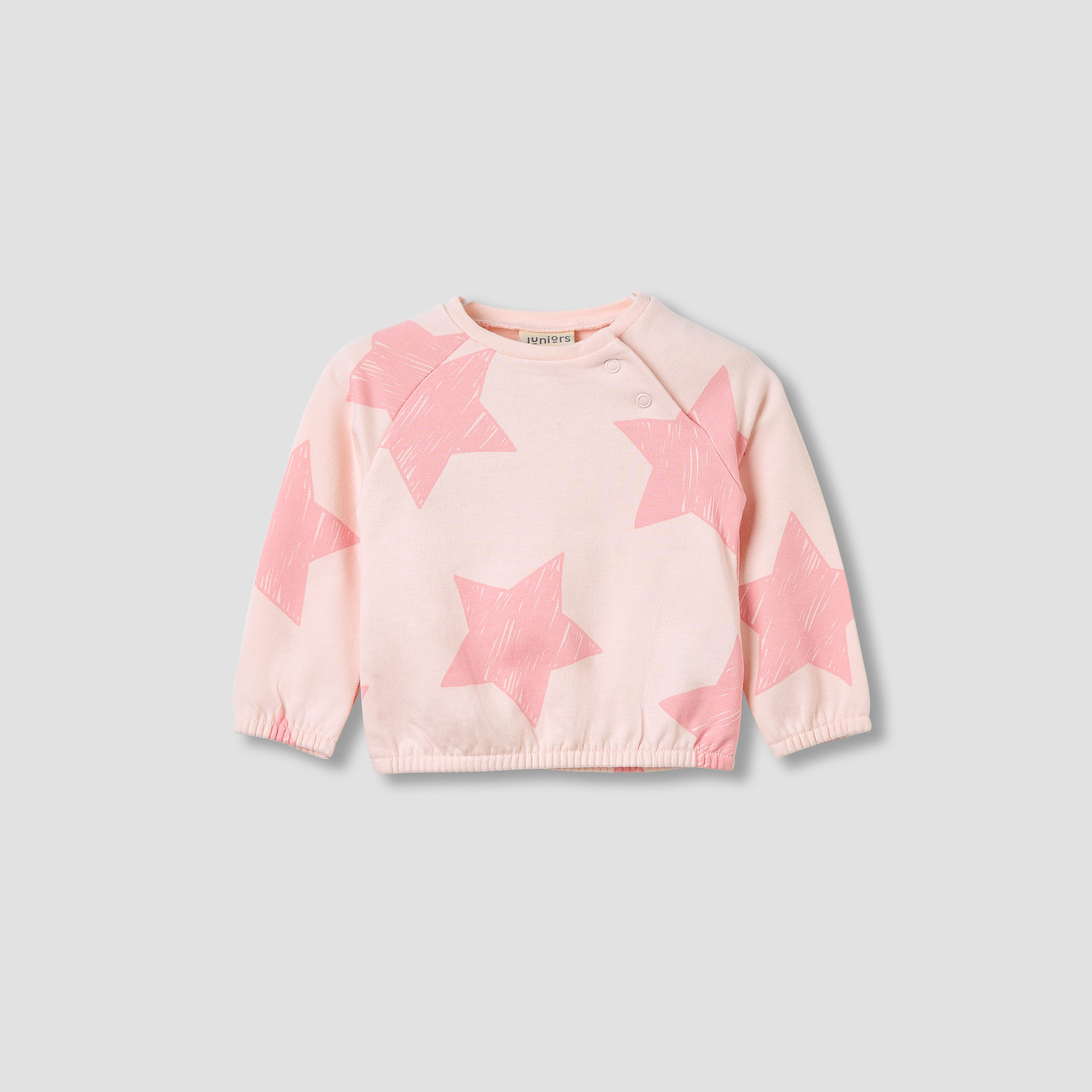 طقم بيجاما قطن بطبعات نجوم وأكمام طويلة وياقة ضيقة من جونيورز-baby-girls-clothing-nightwear-pyjamasets-image-2