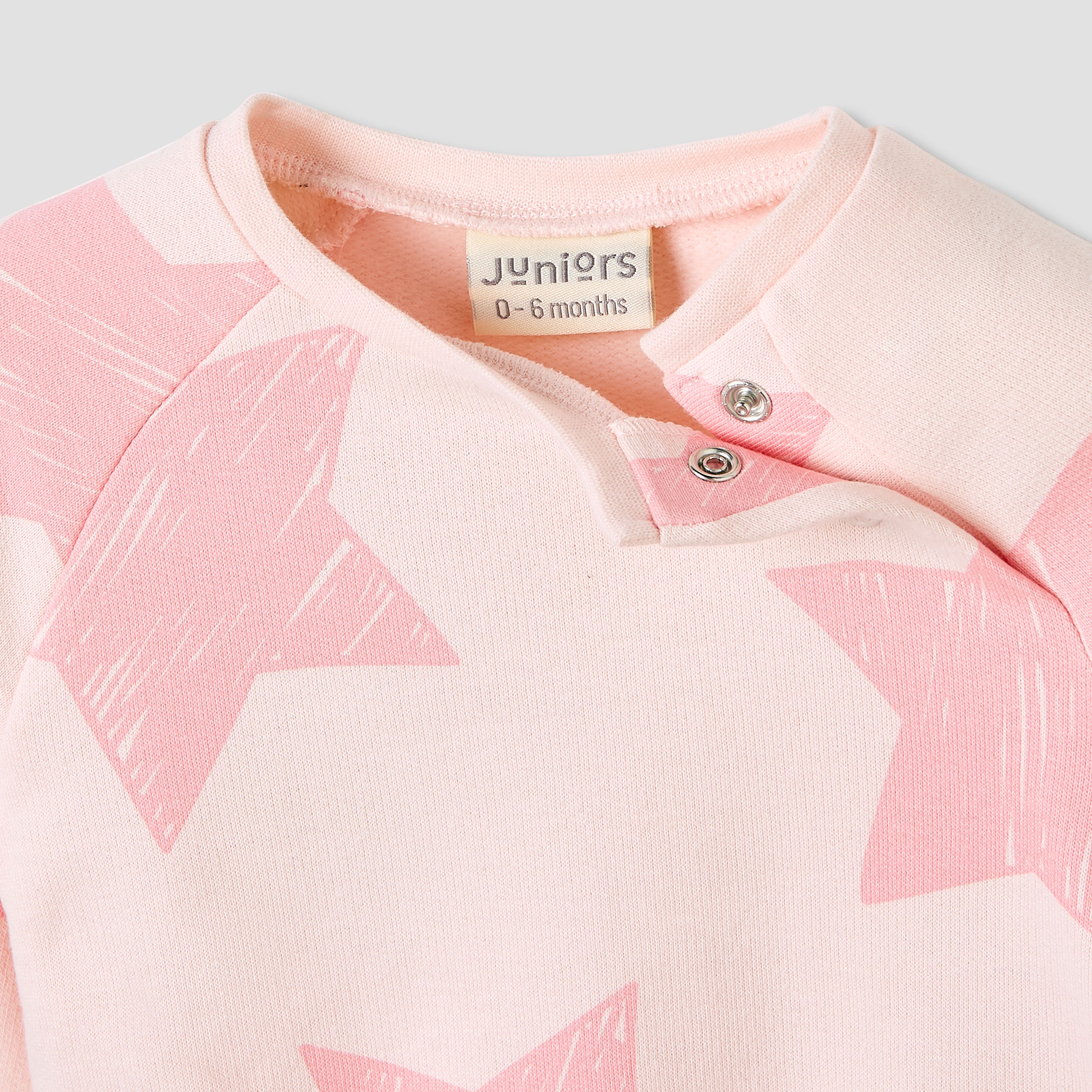 طقم بيجاما قطن بطبعات نجوم وأكمام طويلة وياقة ضيقة من جونيورز-baby-girls-clothing-nightwear-pyjamasets-image-4