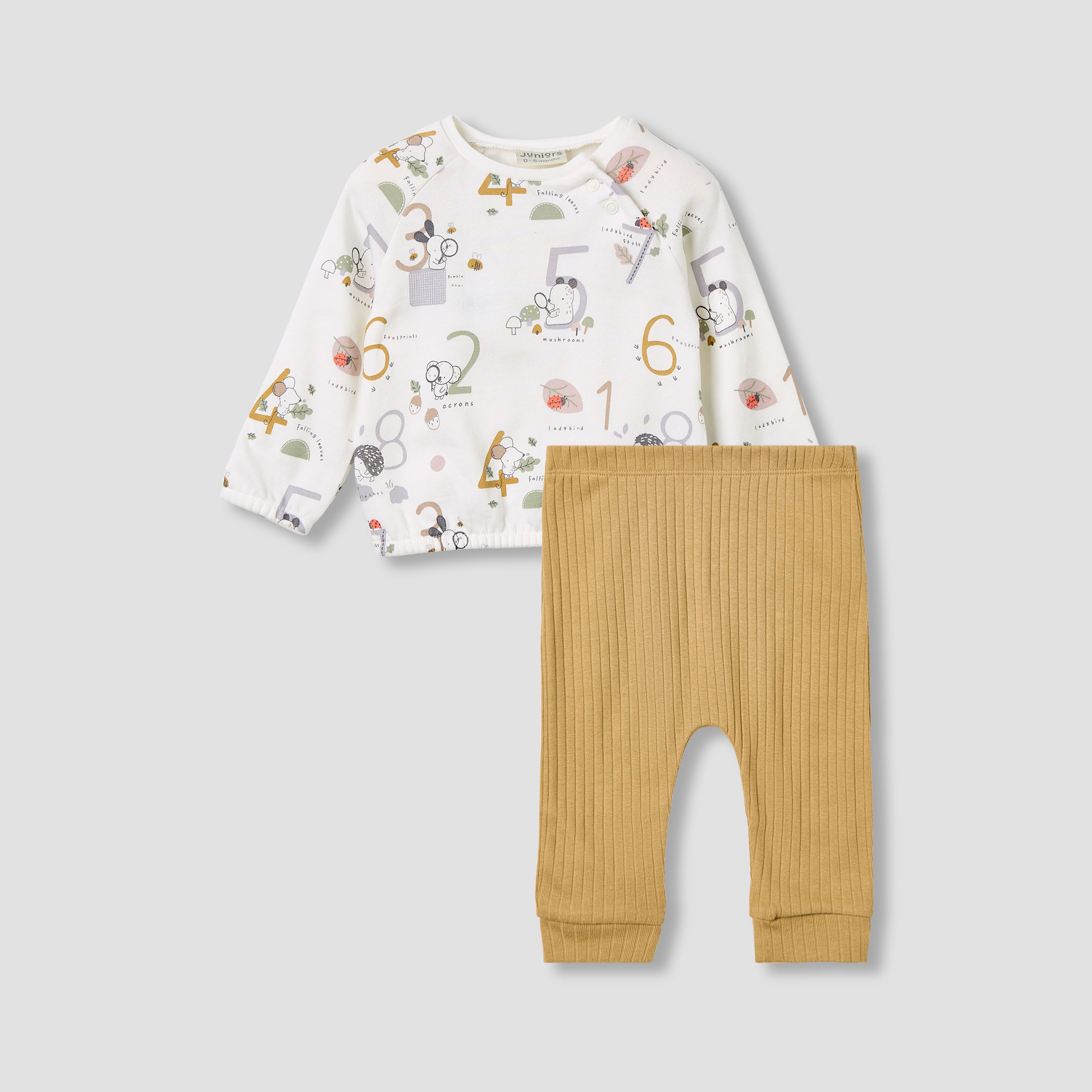 طقم بيجاما قطن بطبعات وياقة مستديرة وأكمام طويلة من جونيورز-baby-boys-clothing-winterwear-setsandcoords-image-1