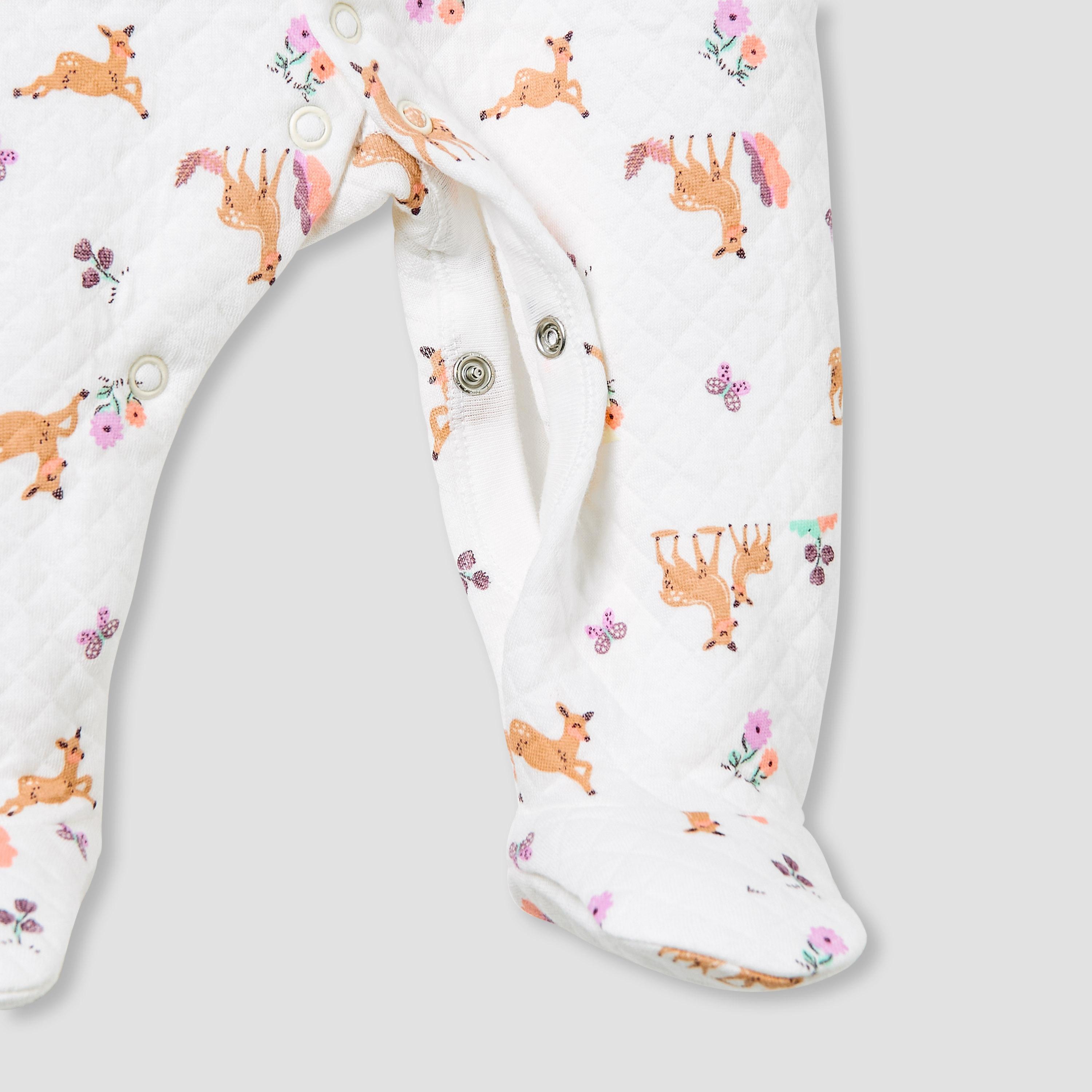 Juniors Quilted Closed Feet Sleepsuit with Long Sleeves - Set of 2-baby-girls-clothing-nightwear-sleepsuits-image-6