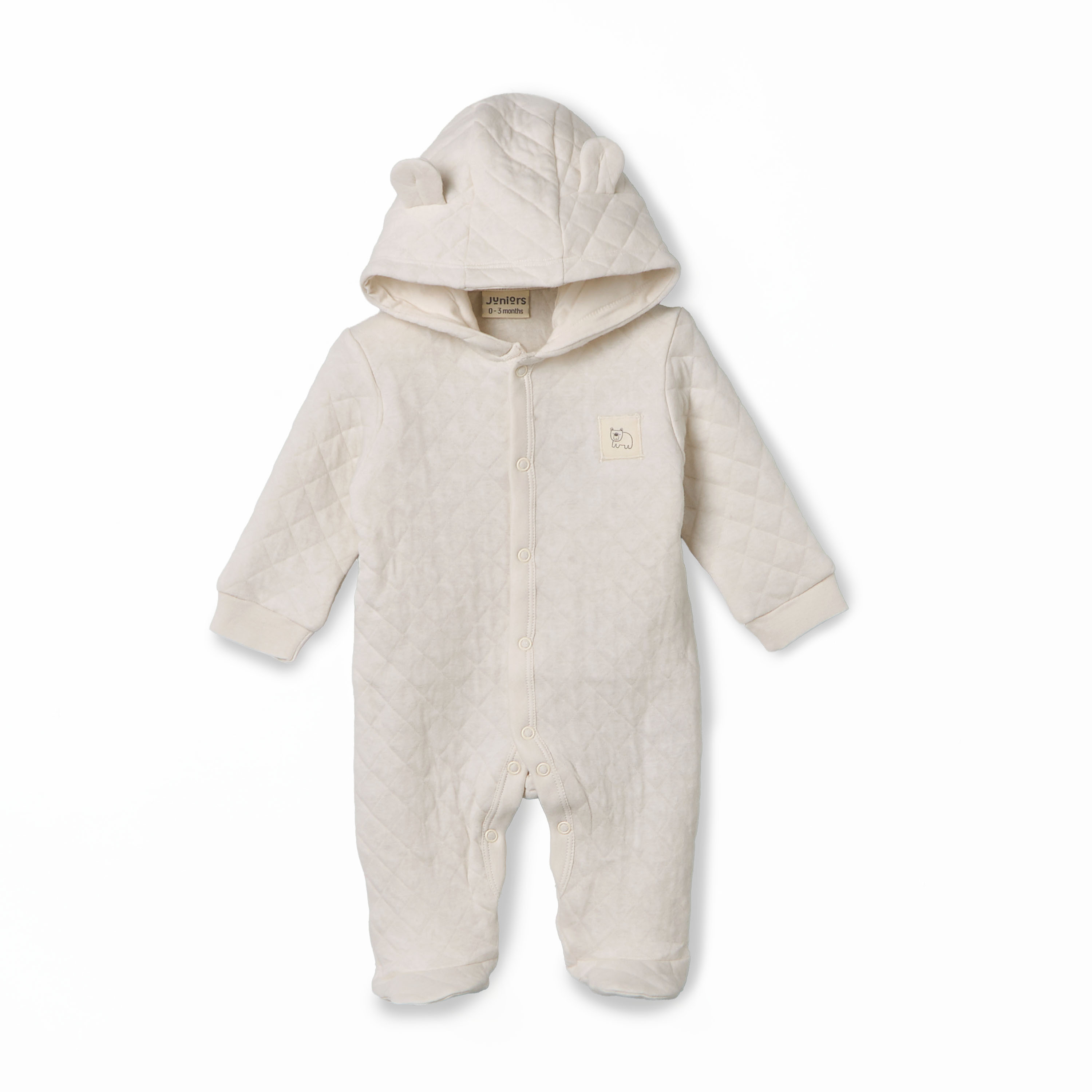 Juniors Cotton Hooded Neck Long Sleeves Sleepsuit with Snap Button Closure-baby-boys-clothing-nightwear-sleepsuits-image-2