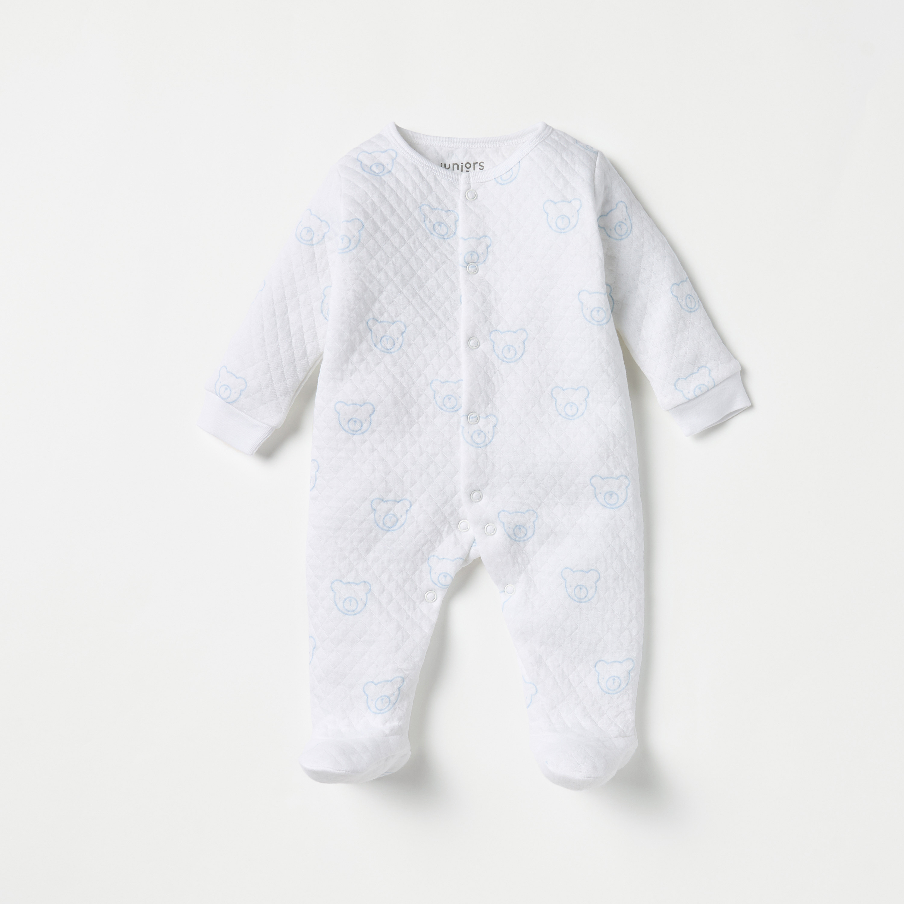 Juniors Quilted Closed Feet Sleepsuit with Long Sleeves - Set of 2-baby-boys-clothing-nightwear-sleepsuits-image-3