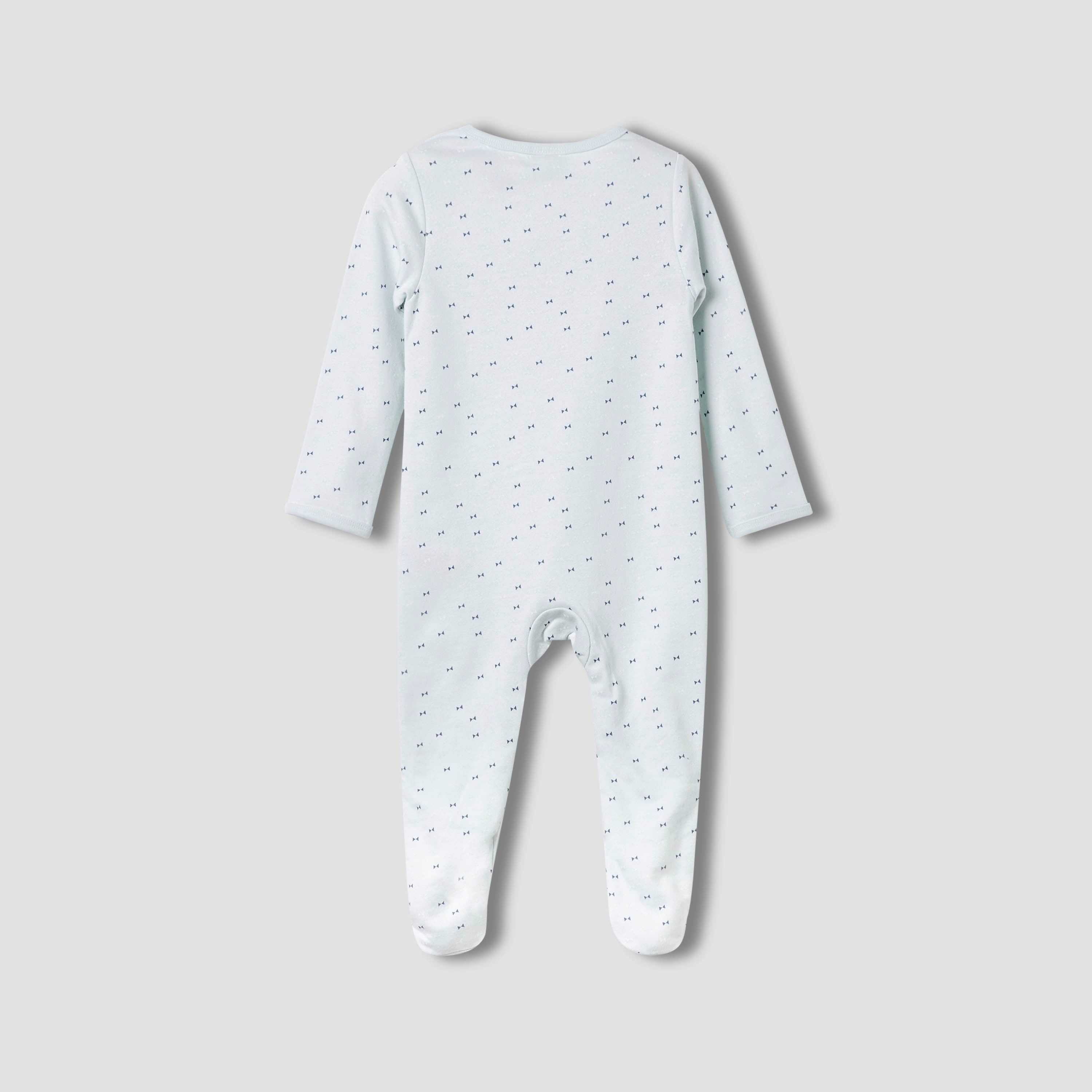 Juniors Round Neck Sleepsuit with Closed Feet - Cotton - Long Sleeves-baby-girls-clothing-nightwear-sleepsuits-image-2