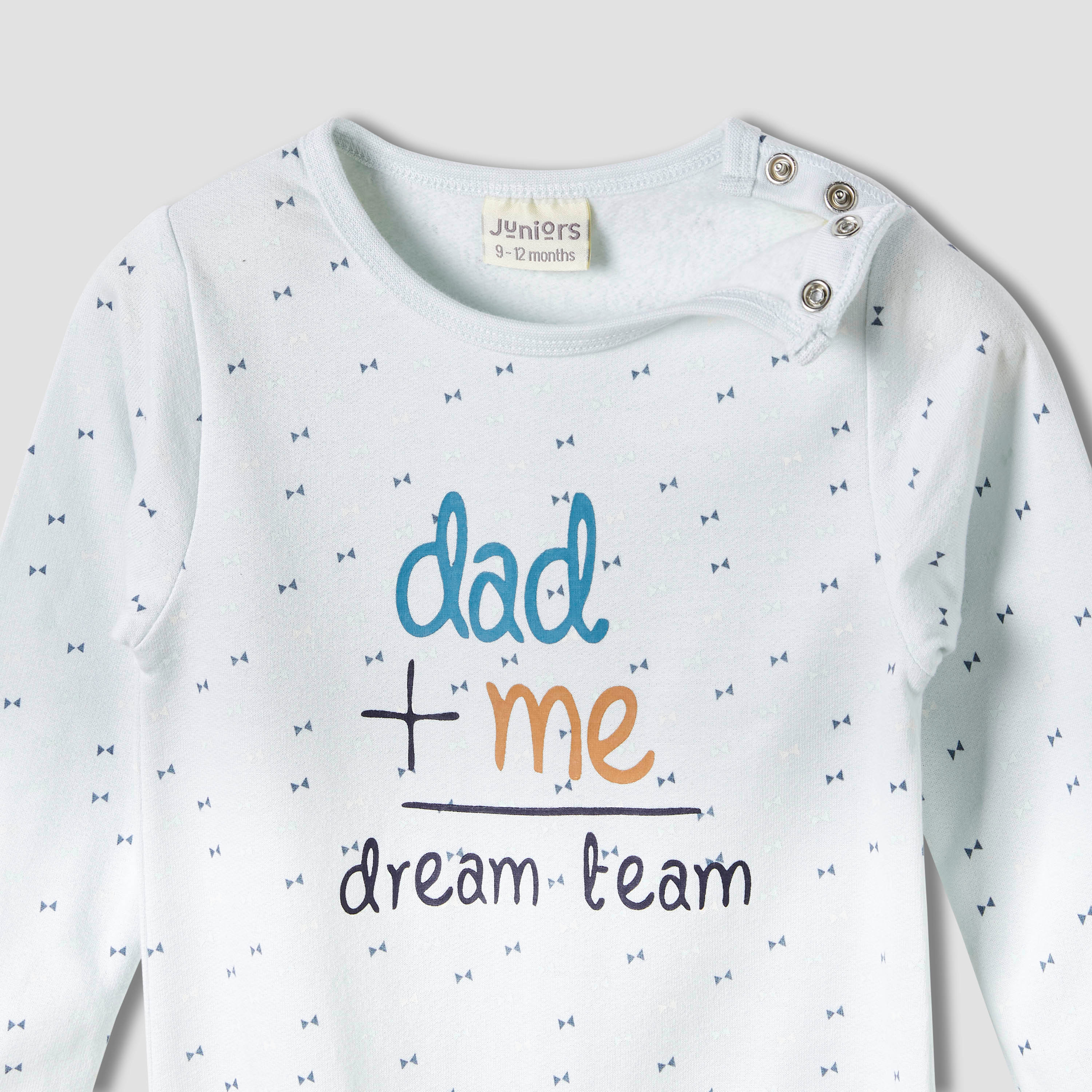 Juniors Round Neck Sleepsuit with Closed Feet - Cotton - Long Sleeves-baby-girls-clothing-nightwear-sleepsuits-image-3