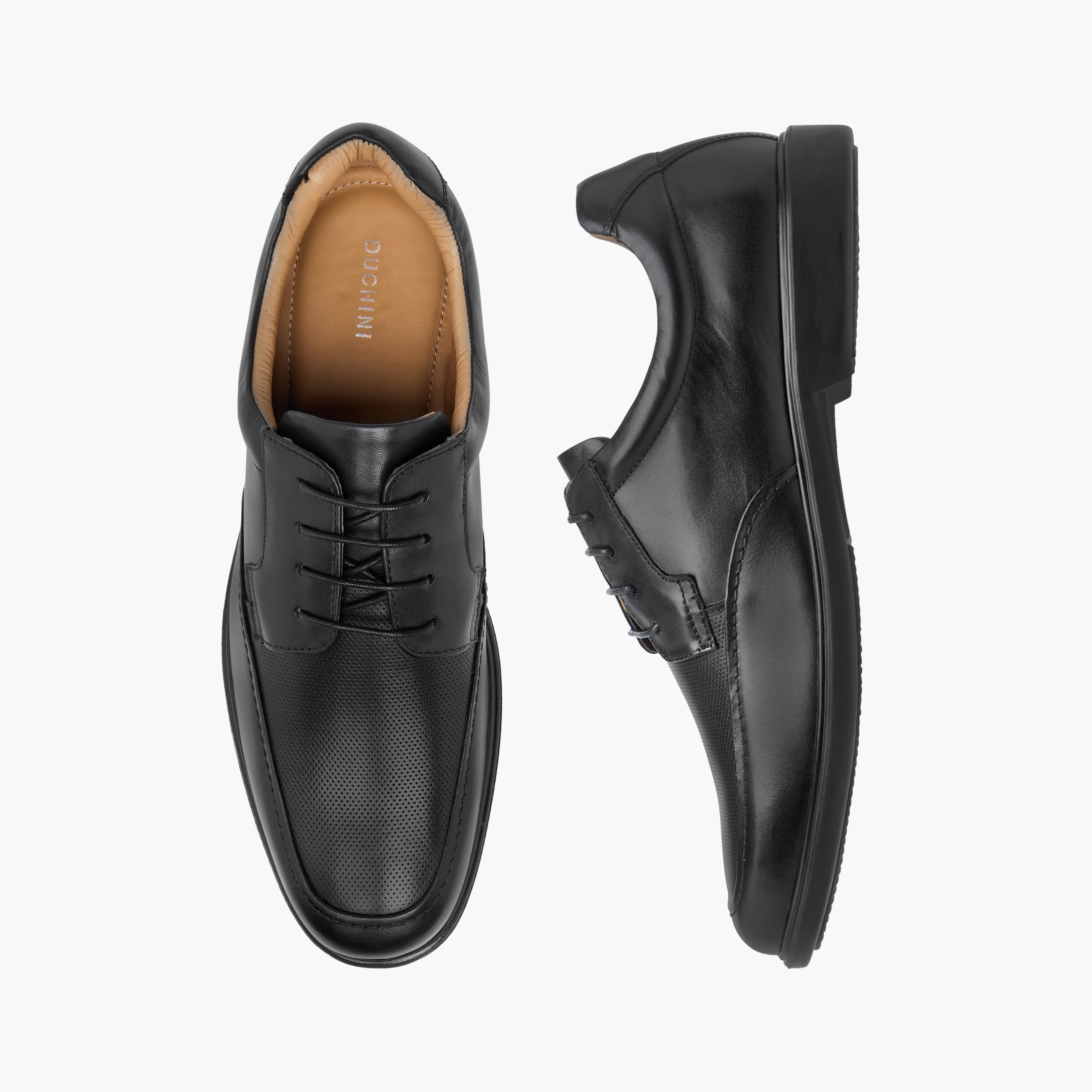 حذاء ديربي جلد بارز الملمس برباط إغلاق للرجال من دوتشيني-men-shoes-formalshoes-image-1