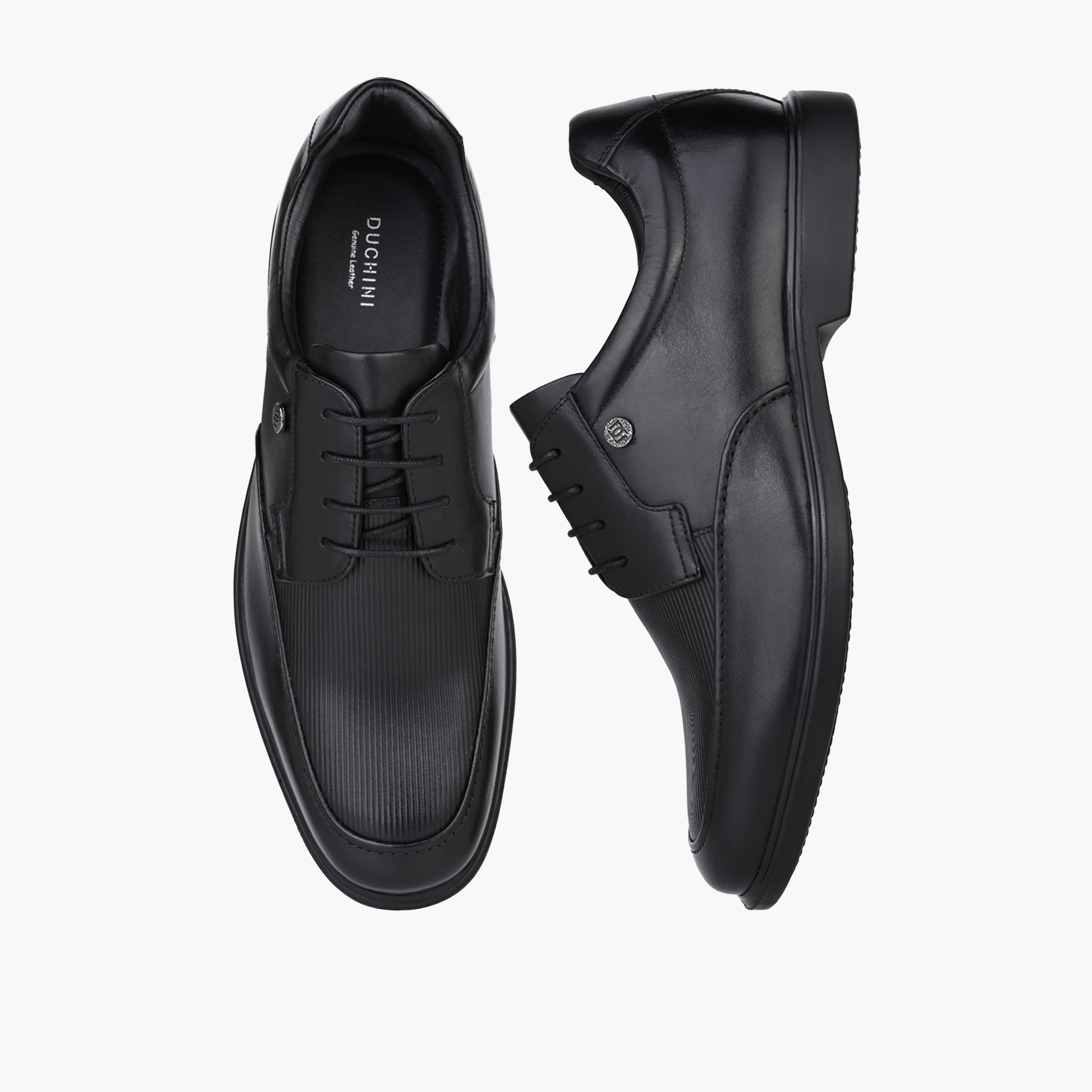 Duchini Men Lace-Up Leather Derby Shoes-men-shoes-formalshoes-image-1