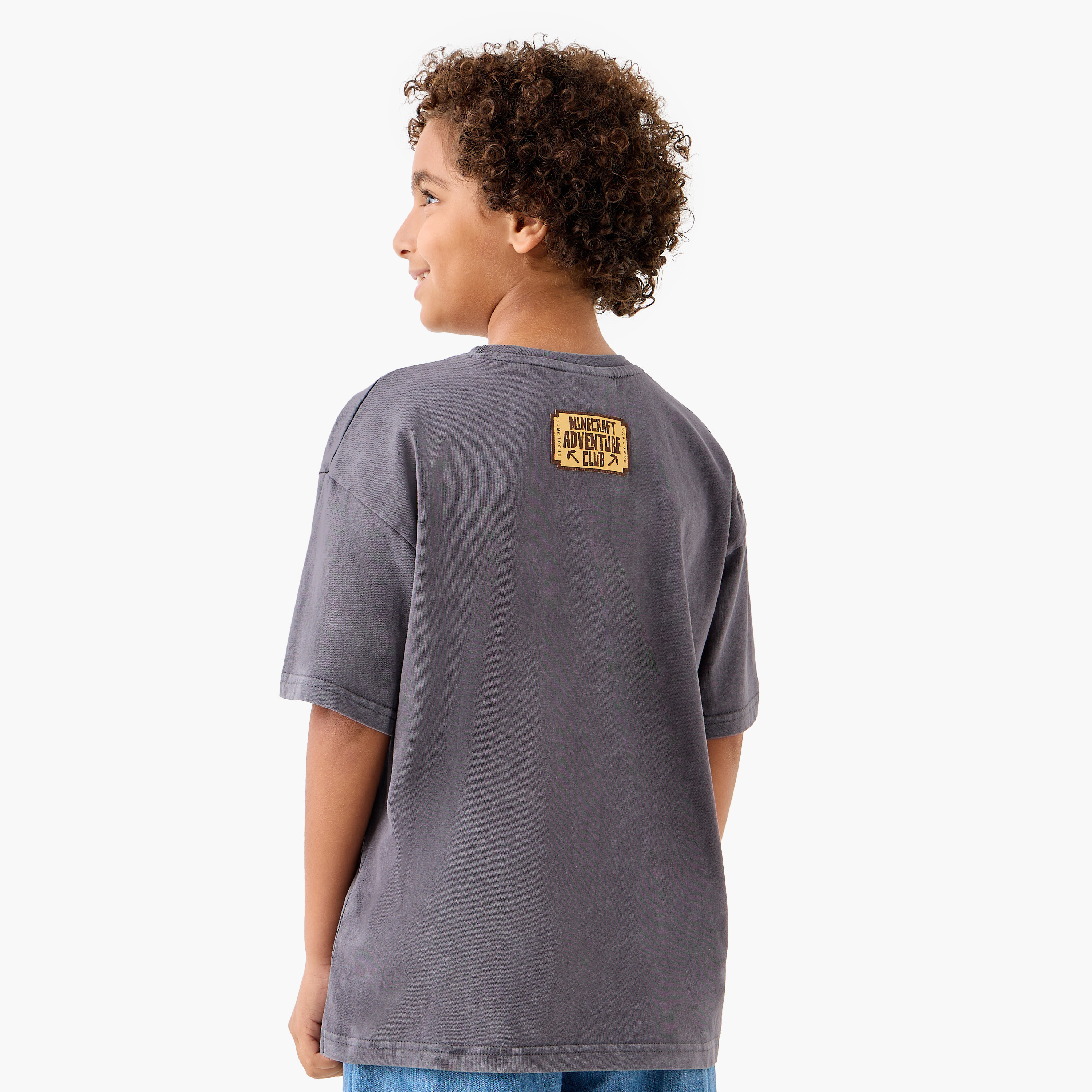Minecraft Printed T-shirt with Short Sleeves-boys-clothing-tshirtsandpolos-image-3