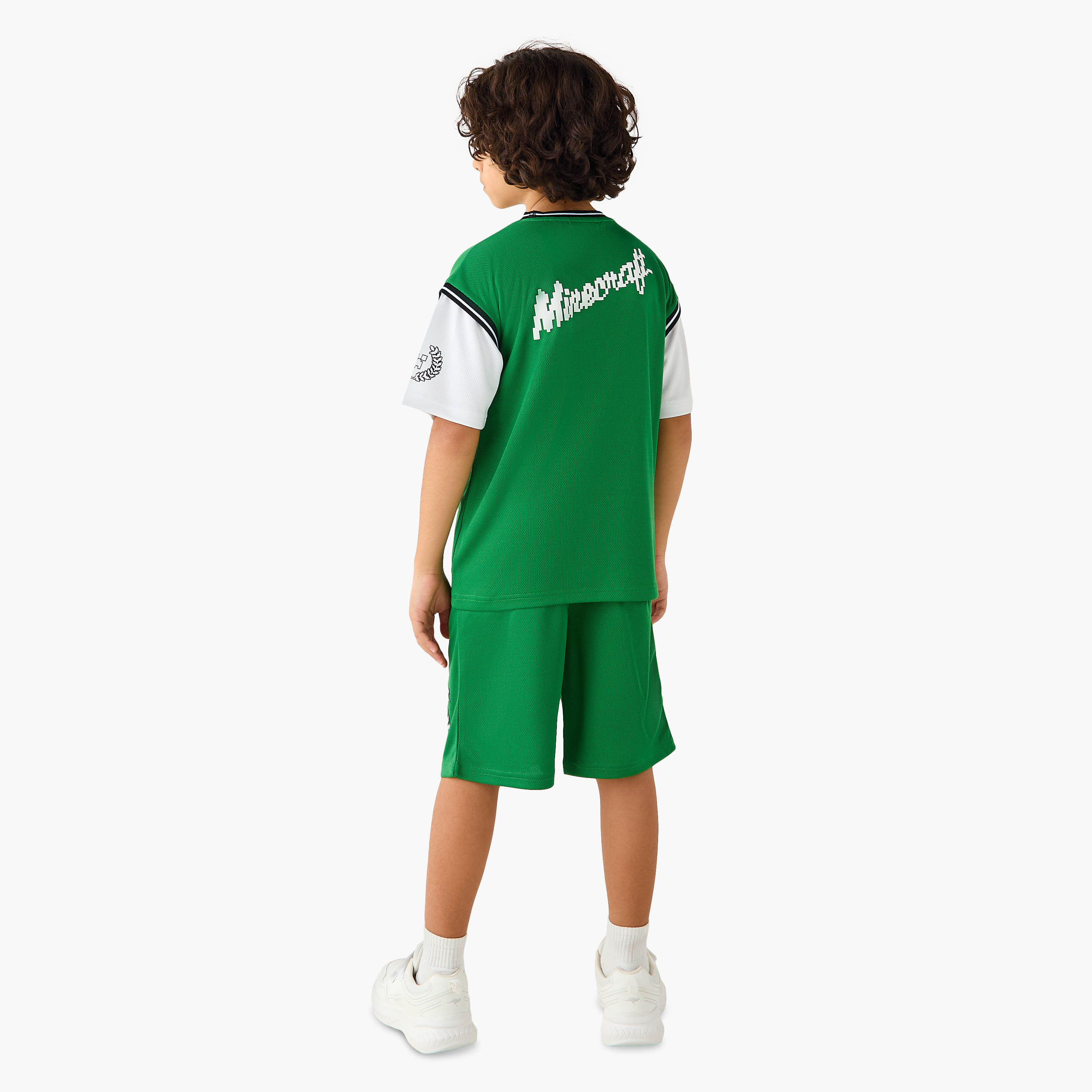 Minecraft Printed Short Sleeves T-shirt and Shorts Set-boys-clothing-setsandcoords-image-4
