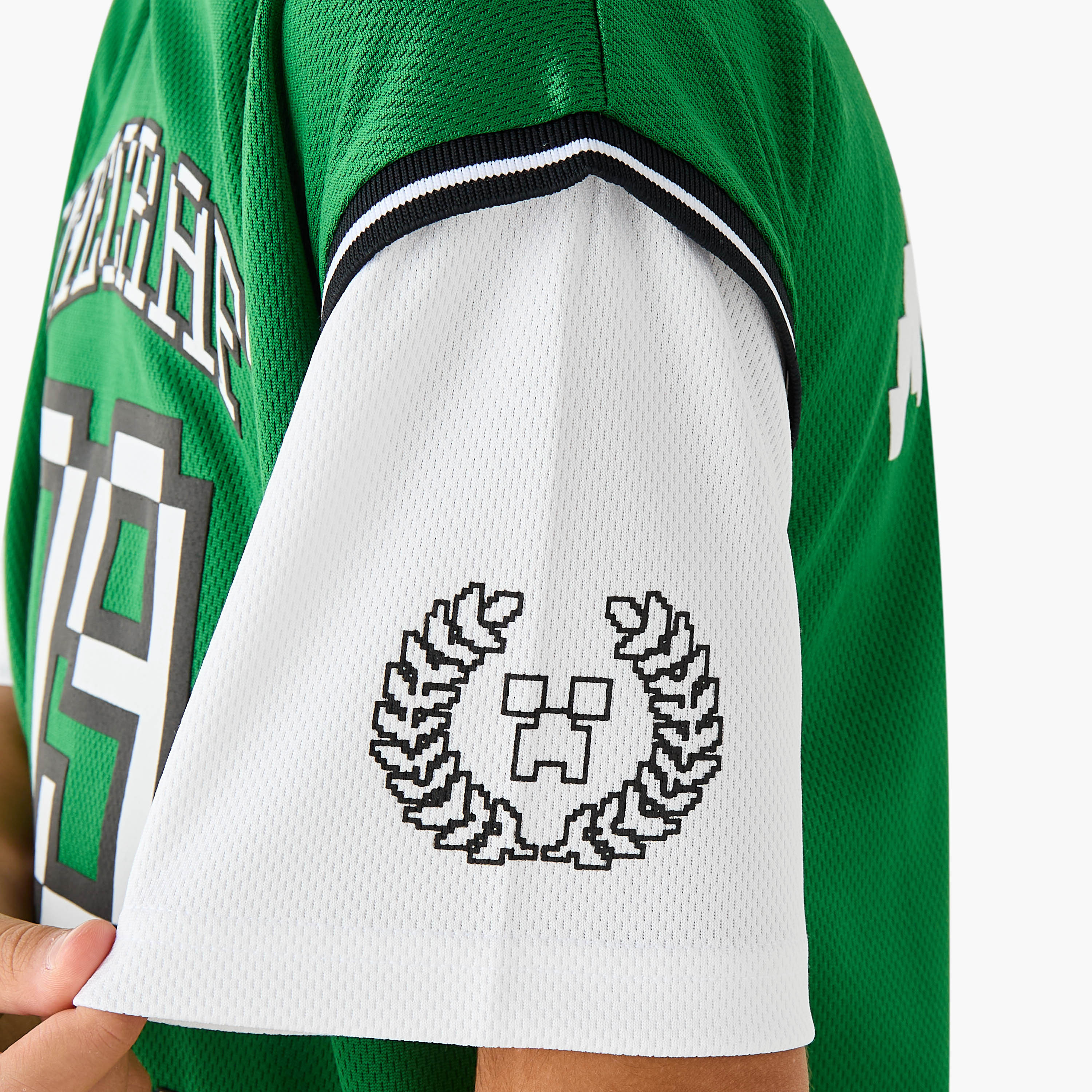 Minecraft Printed Short Sleeves T-shirt and Shorts Set-boys-clothing-setsandcoords-image-6