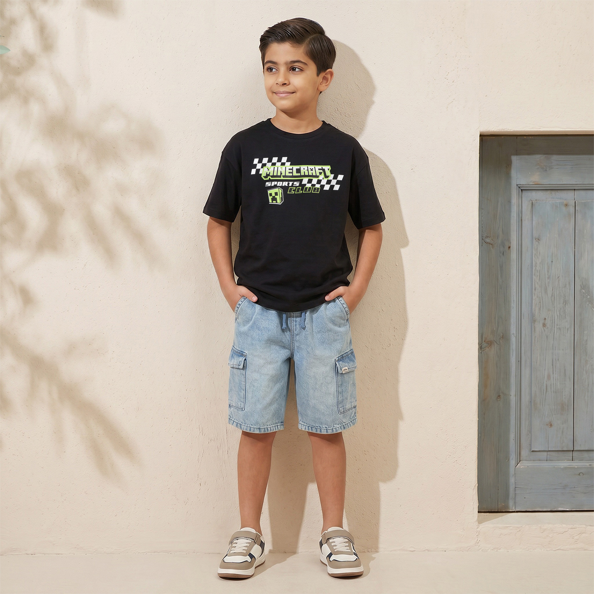 Minecraft Crew Neck Short Sleeves T-shirt with Print-boys-clothing-tshirtsandpolos-image-2