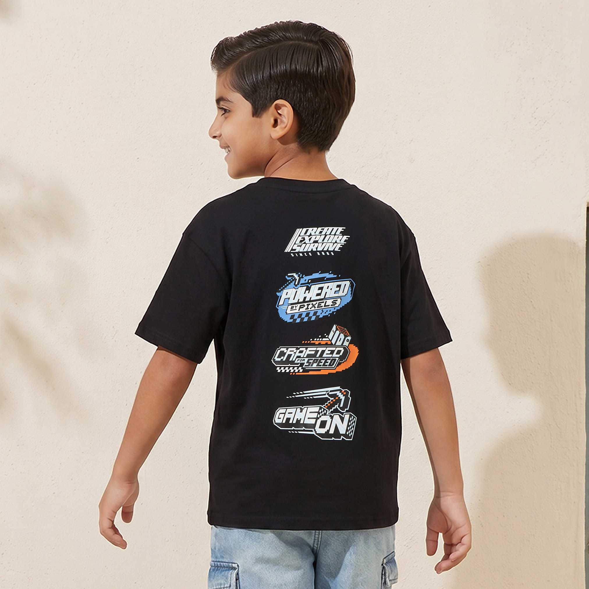 Minecraft Crew Neck Short Sleeves T-shirt with Print-boys-clothing-tshirtsandpolos-image-3