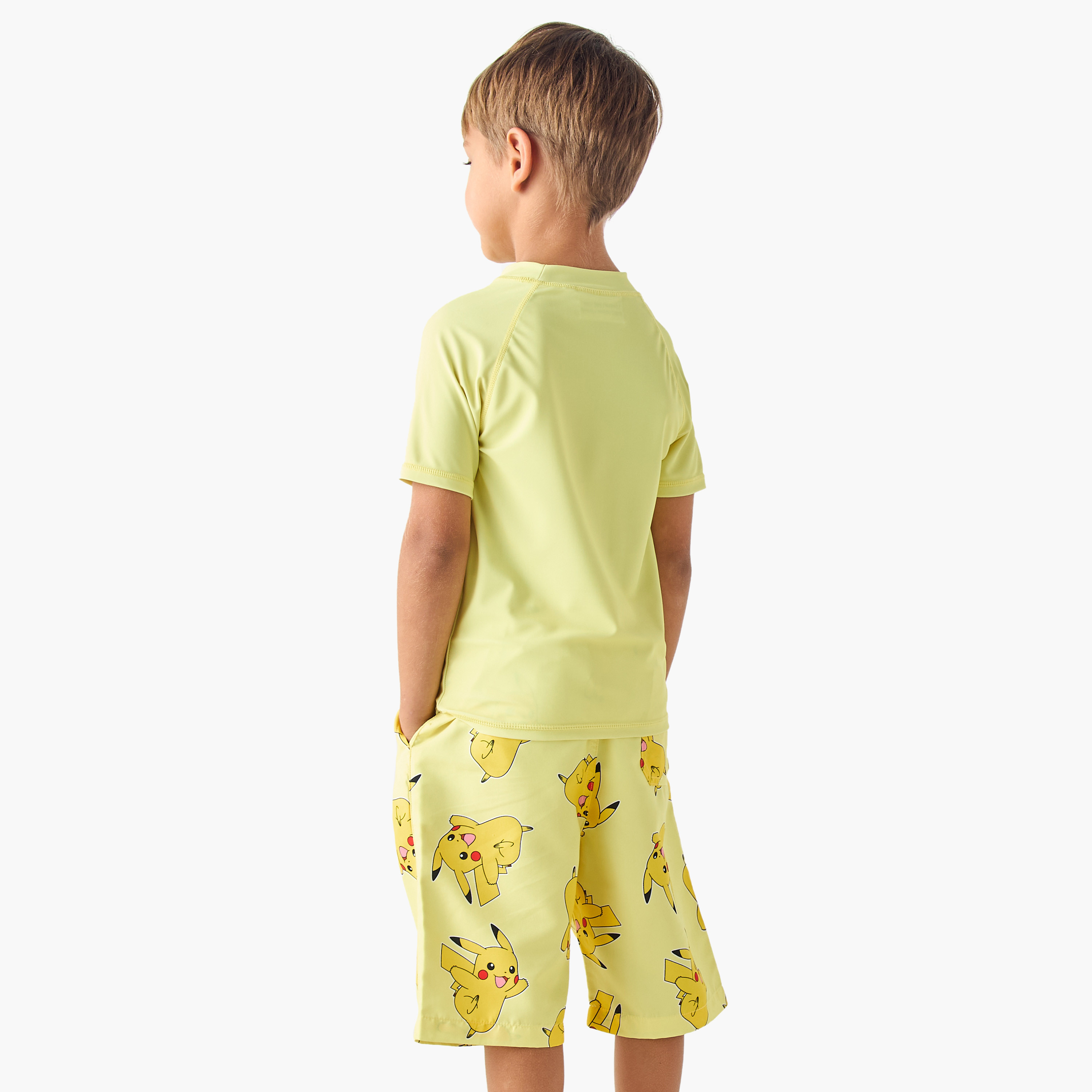 Pokemon Printed Rashguard and Swim Shorts Set-boys-clothing-swimwear-image-3