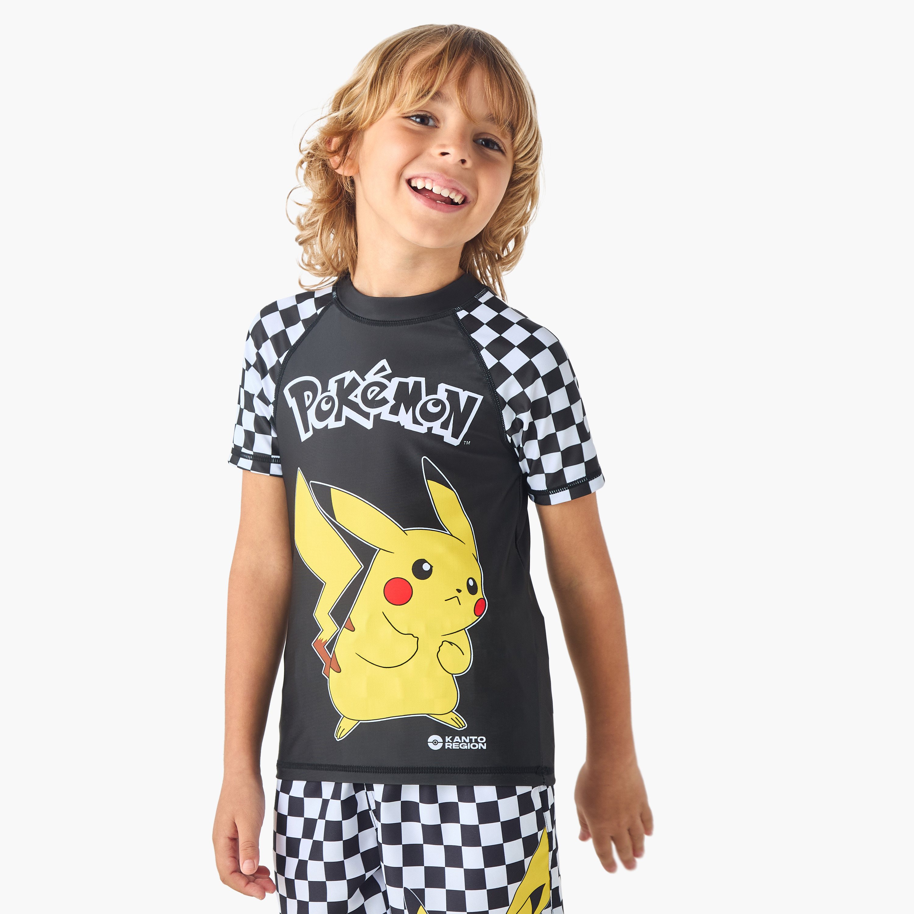 Pokemon Printed Swim T-shirt and Shorts Set-boys-clothing-swimwear-image-3