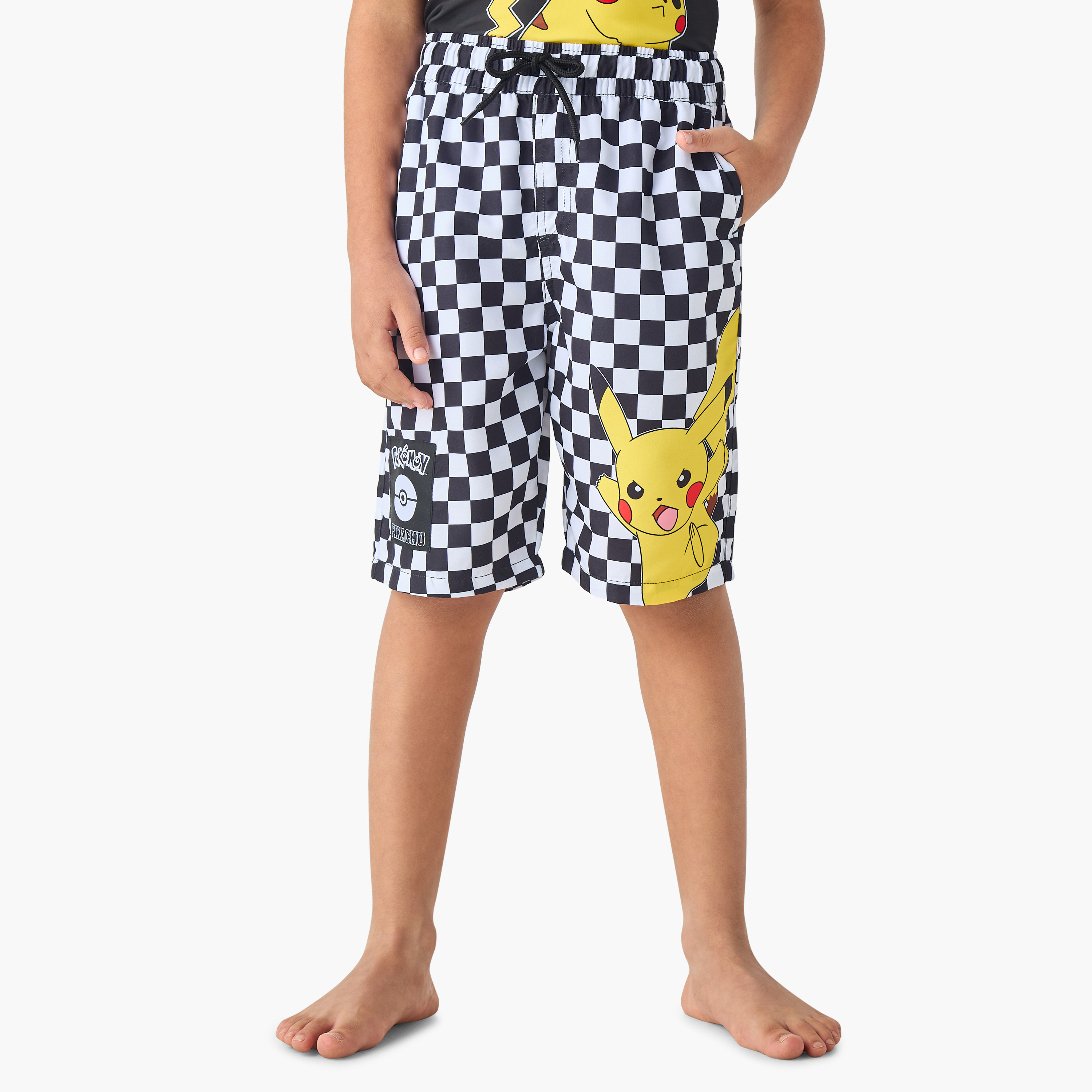 Pokemon Printed Swim T-shirt and Shorts Set-boys-clothing-swimwear-image-4