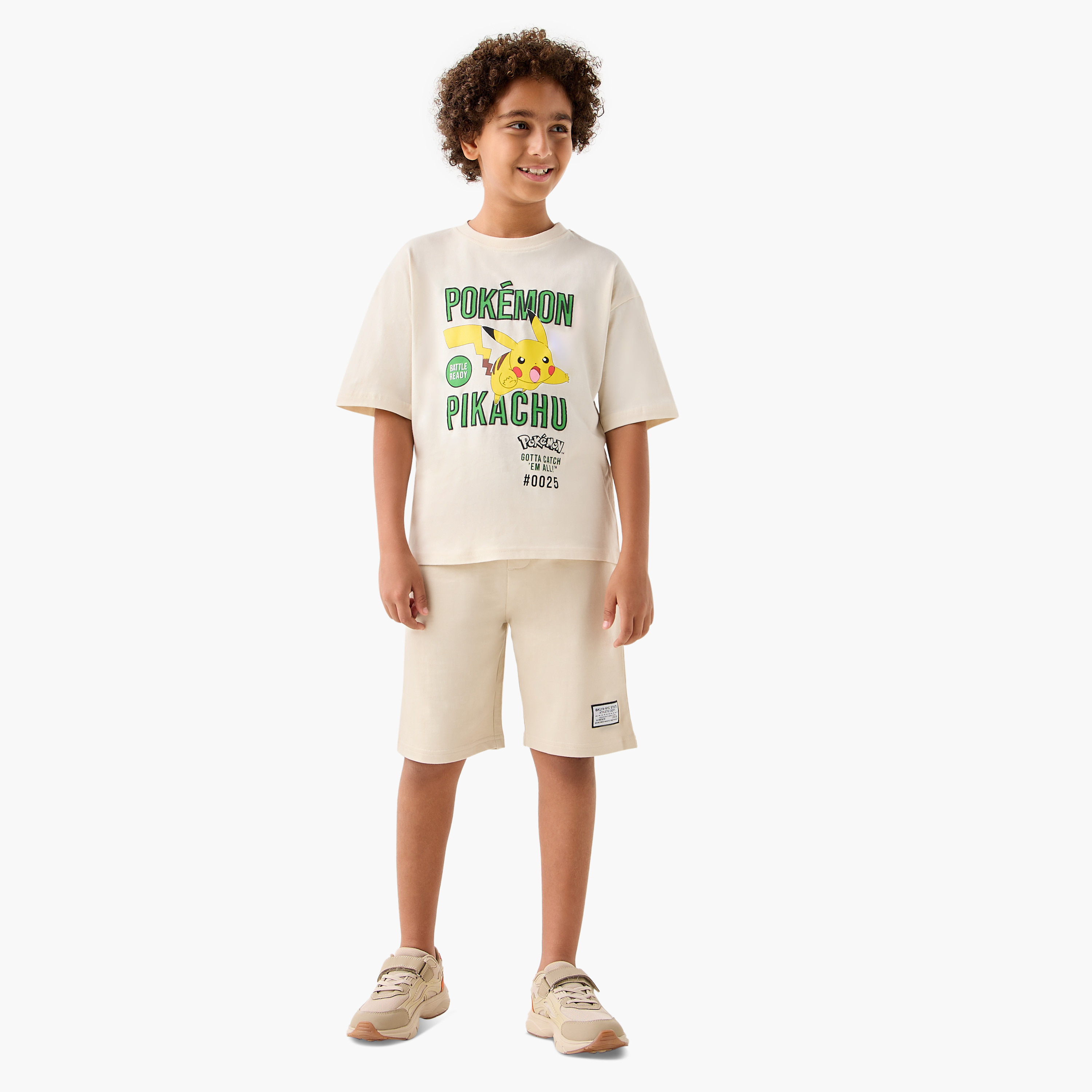 Pokemon Printed T-shirt with Short Sleeves-boys-clothing-tshirtsandpolos-image-2